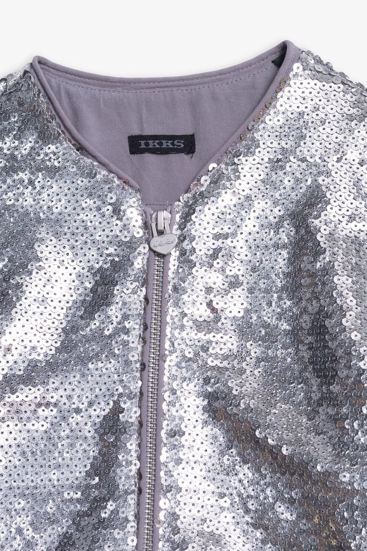 SILVER BOMBER WITH EMBROIDERED SEQUINS 3