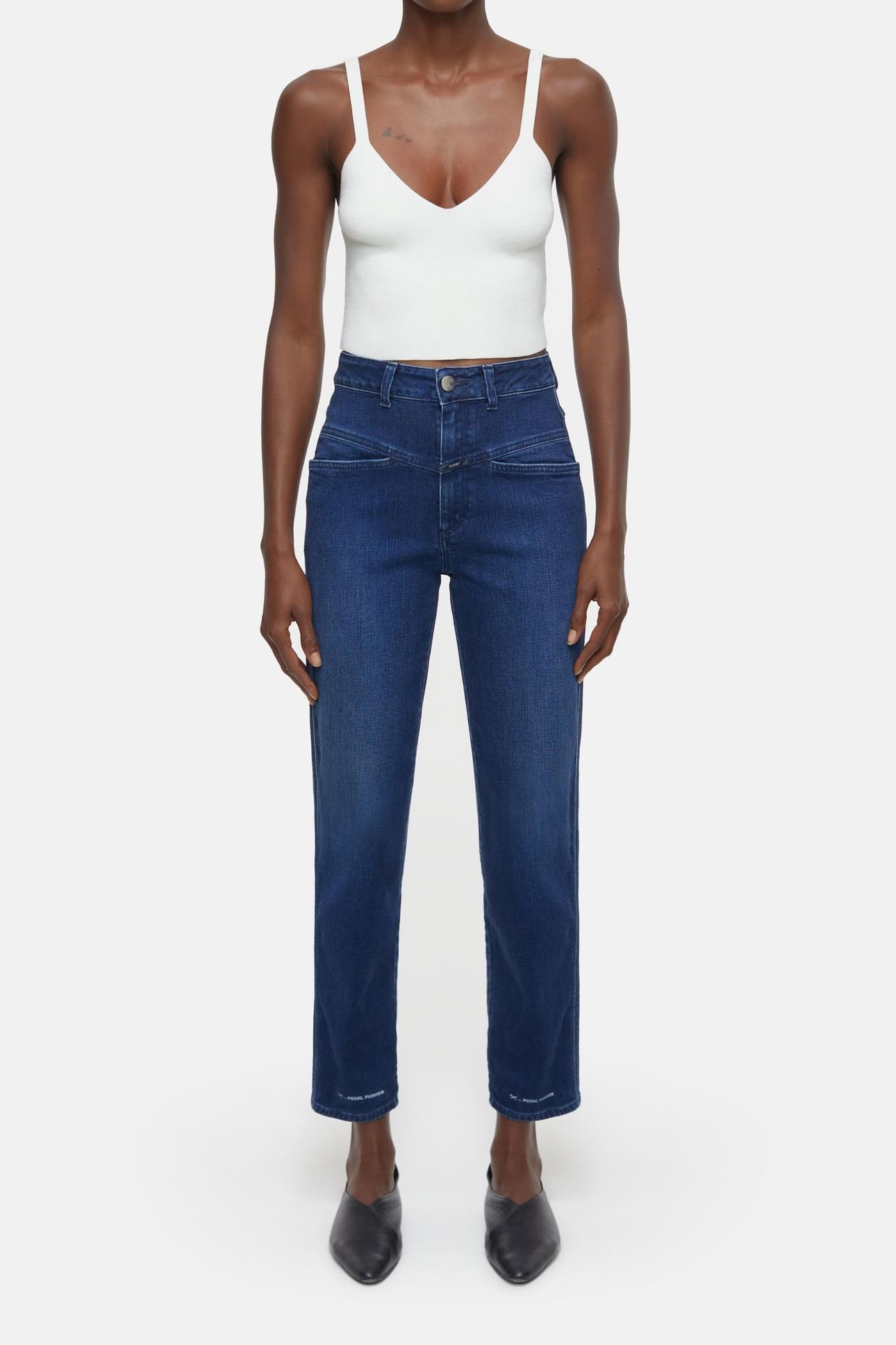 PEDAL PUSHER JEANS DARK BLUE 1