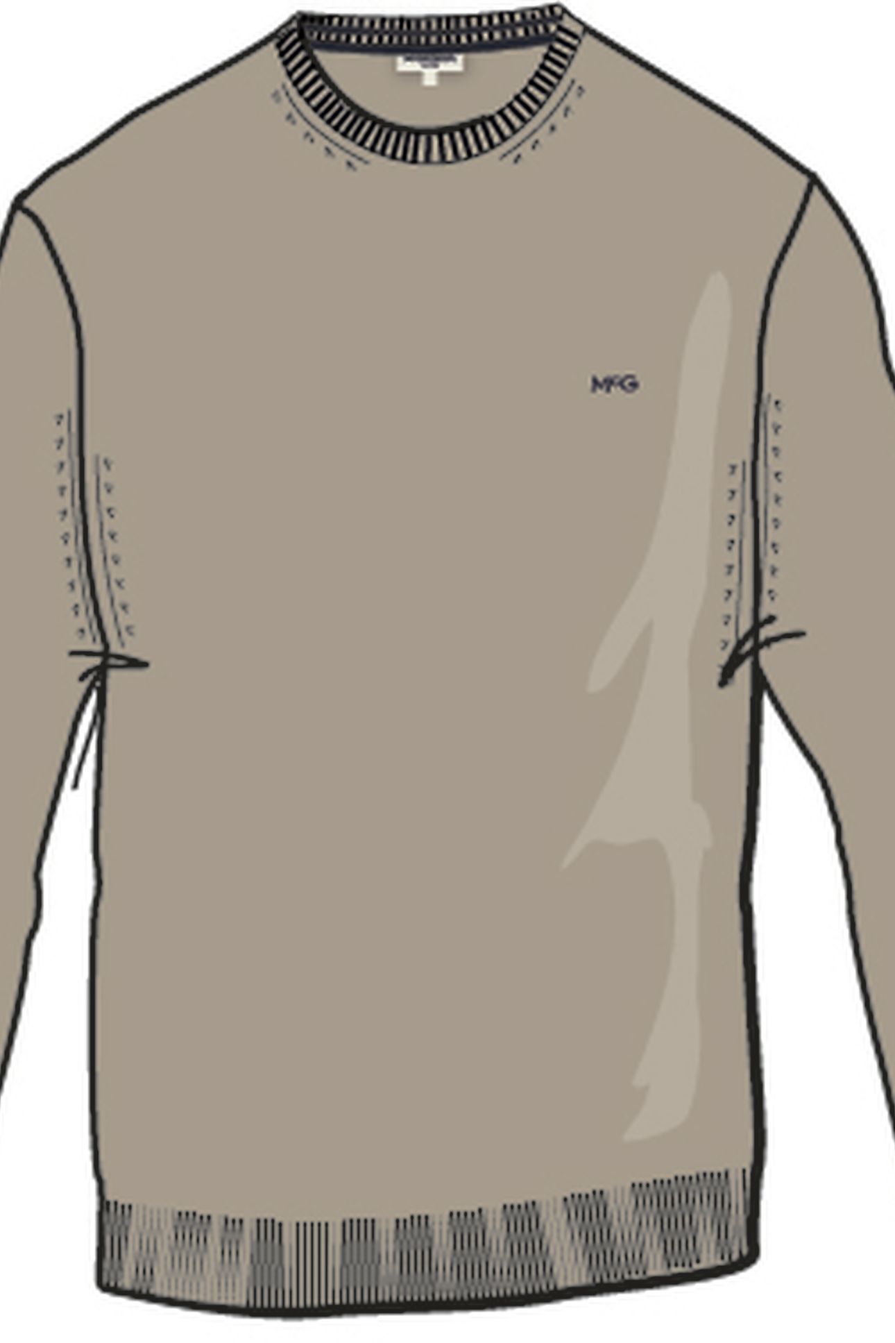 C-NECK SWEATER SAND 3