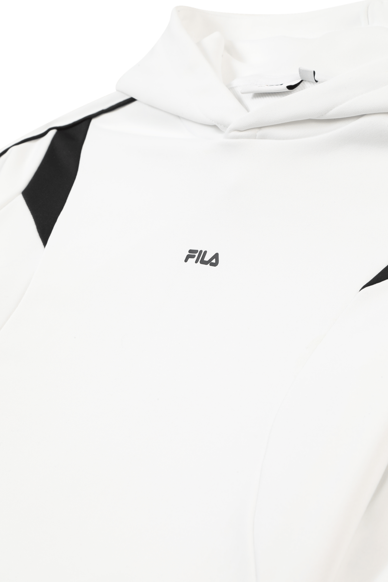 RIVOLI RELAXED CROPPED GRAPHIC HOODIE BRIGHT WHITE-BLACK 5