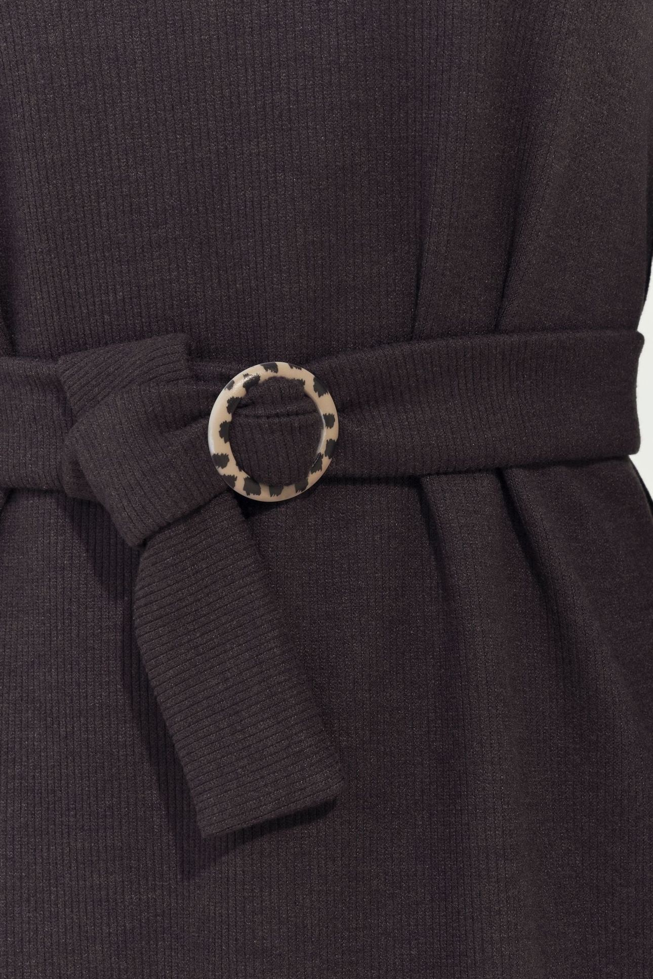 RAVENA - DARK GREY RIBBED KNIT SWEATSHIRT DRESS 6