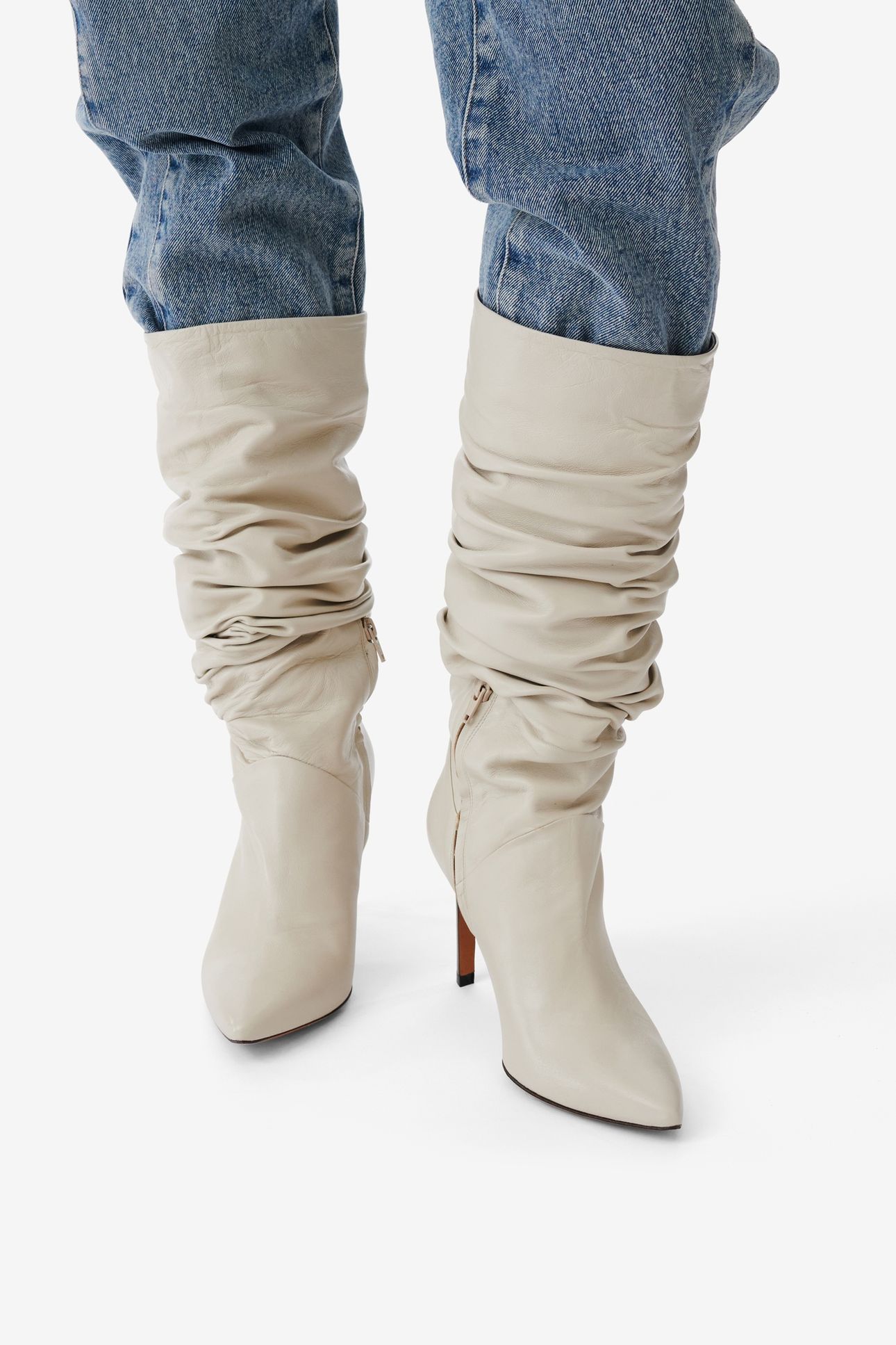 SHEELY HIGH BOOTS OYSTER GREY 5