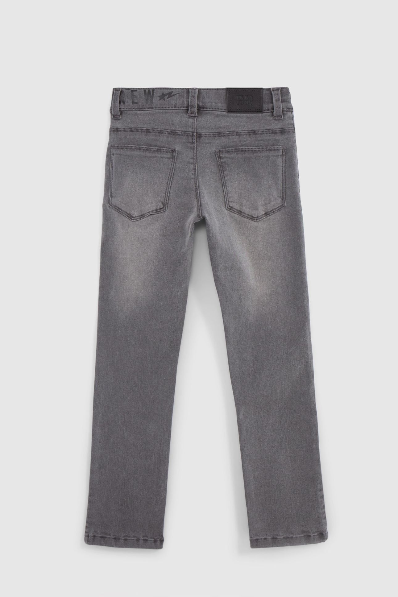 GREY SLIM JEANS WITH WIDE STRIPED WAISTBAND FOR BOYS 2