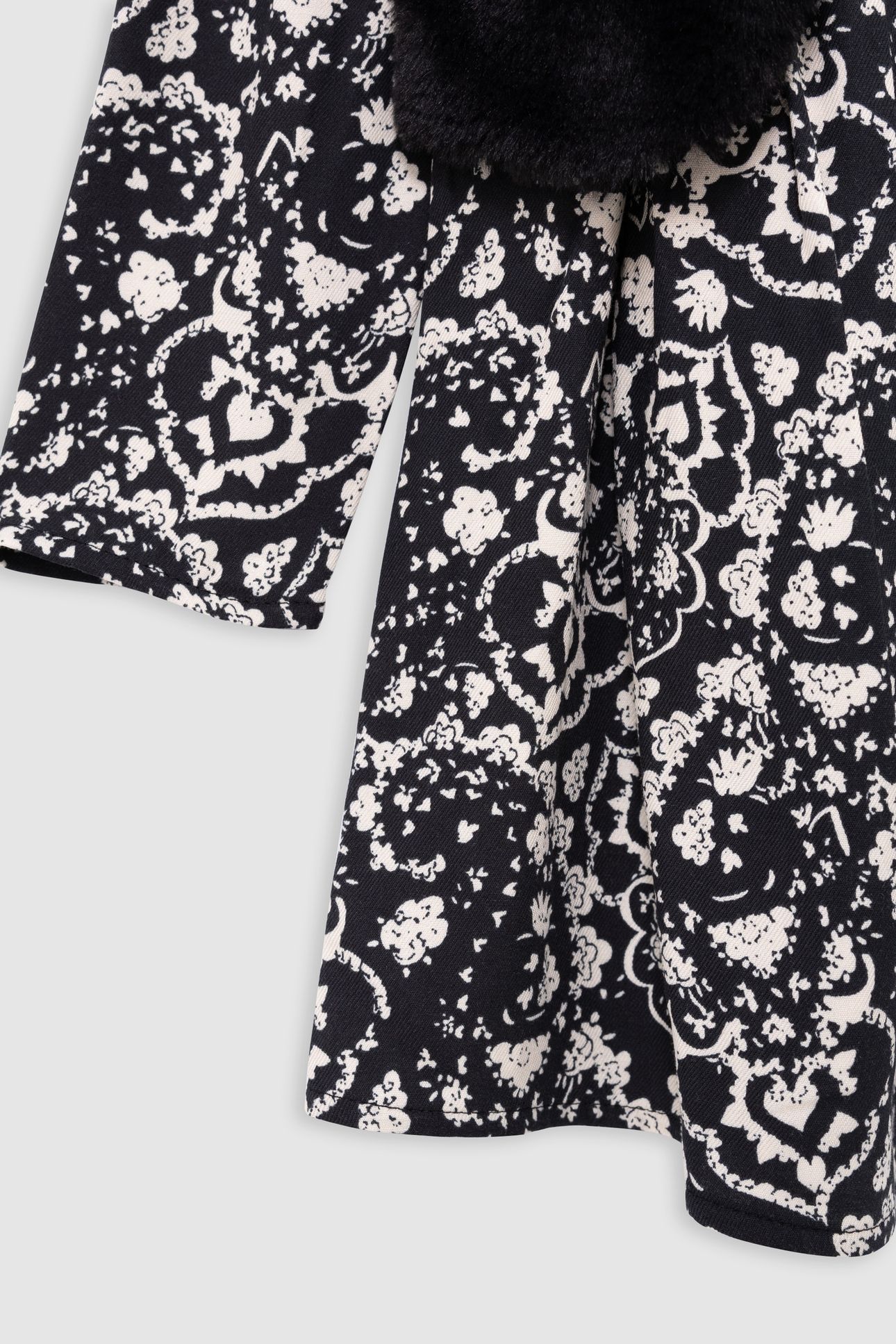 GIRL'S 2-IN-1 BLACK ROCK FLORAL DRESS AND SOFT GILET 6