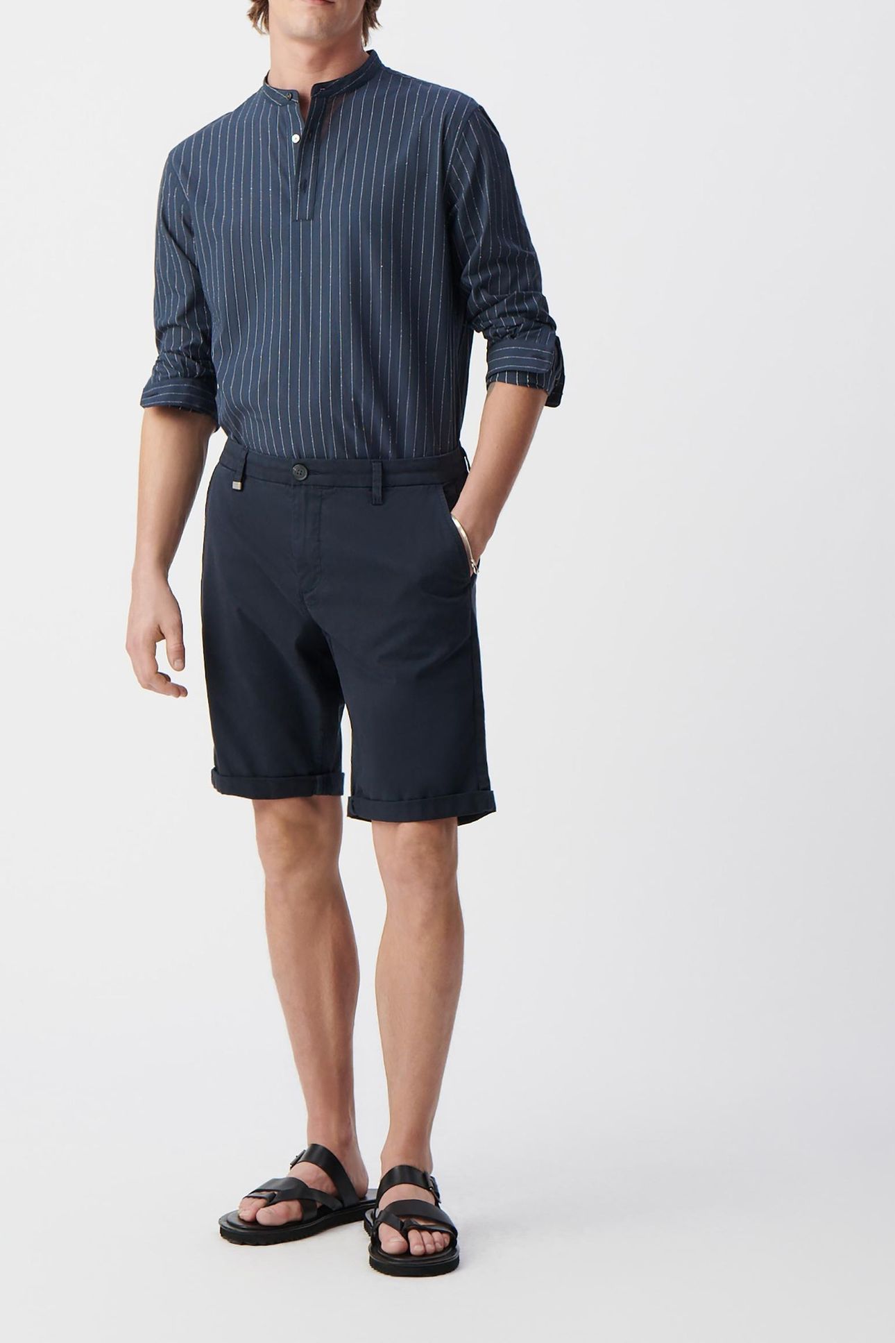 INK STRIPED REGULAR SHIRT 1