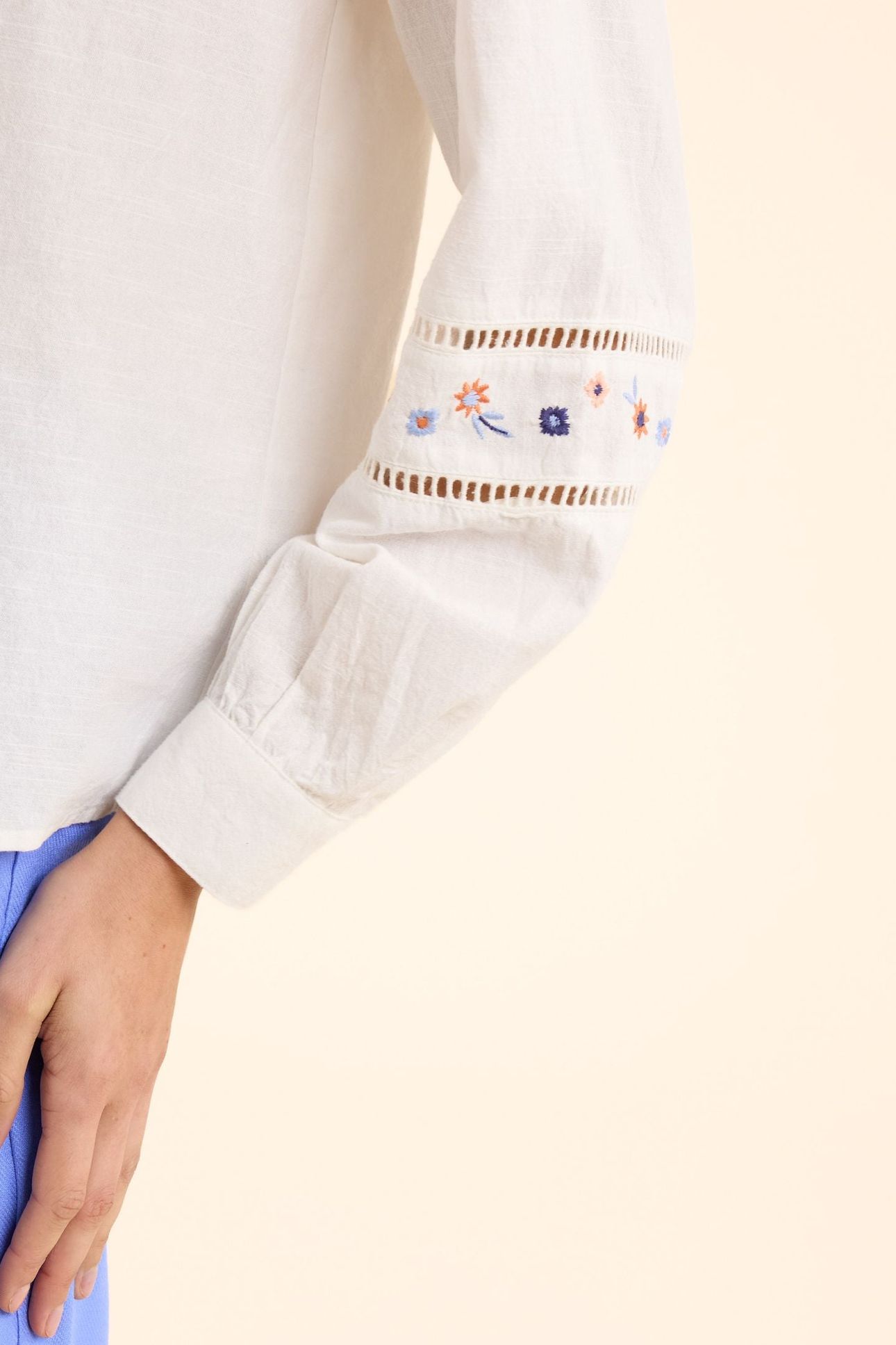 OFF-WHITE BLOUSE EMBROIDERED WITH FLOWERS MULTICO 8