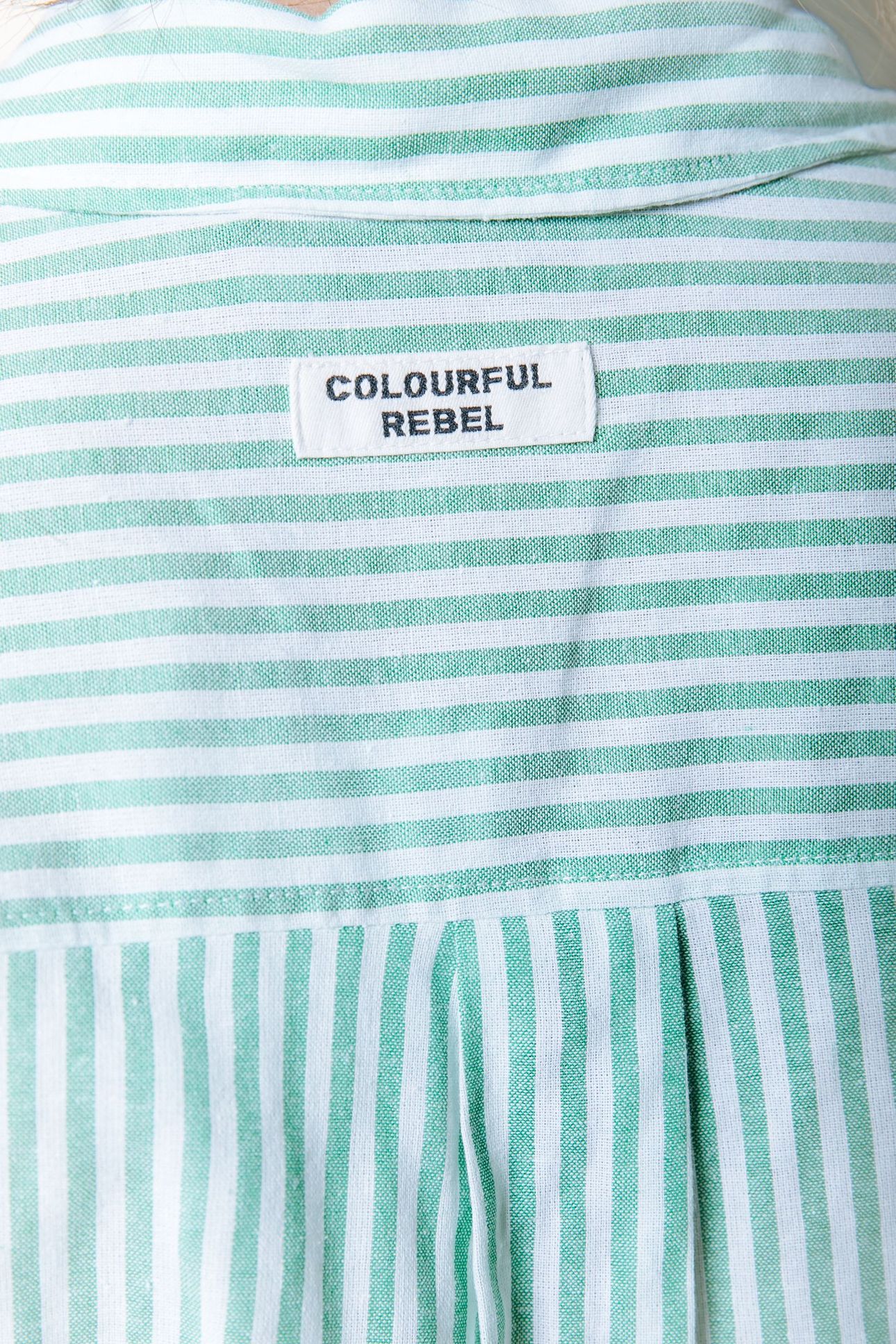 TALIA STRIPED DROPPED SHOULDER BLOUSE BRIGHT GREEN 3