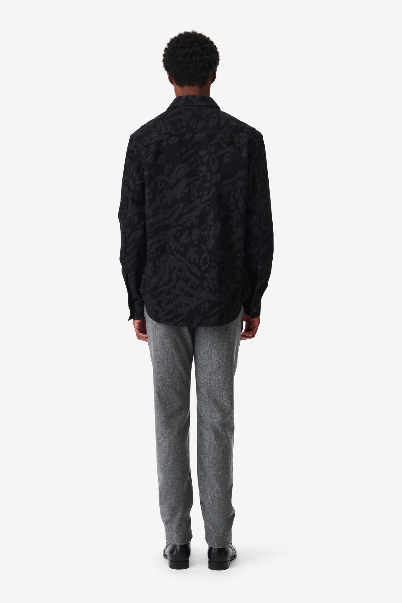 KOPINO SHIRT BLACK/BLACK LEOPARD 2