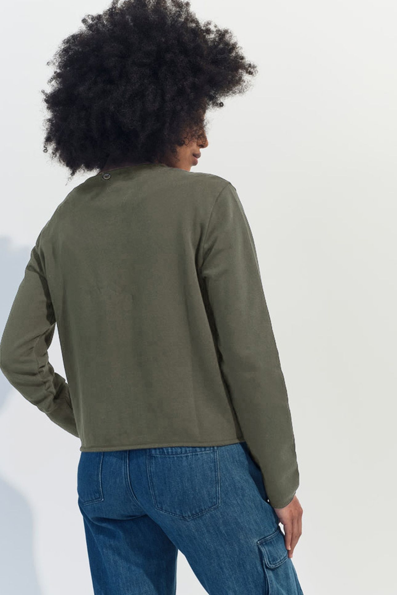 MARINO - KHAKI ZIPPED QUILTED KNIT CARDIGAN 4