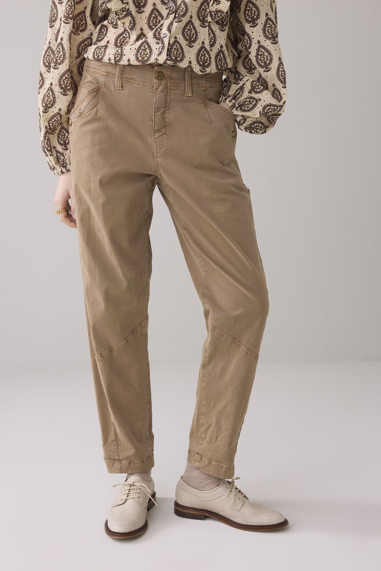 TAPERED PANT ROUGH TWILL KHAKI 2