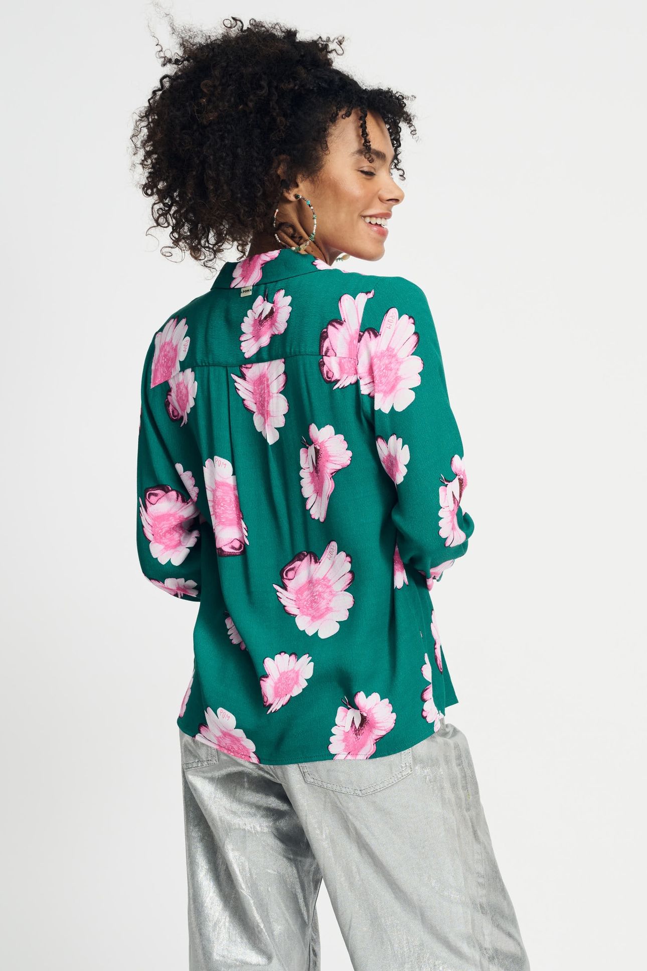 BLOUSE - MILA MEADOW FLOWERS GREEN 3