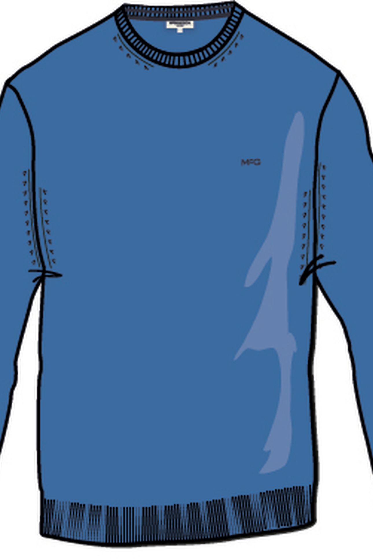 C-NECK SWEATER KOBALT 3