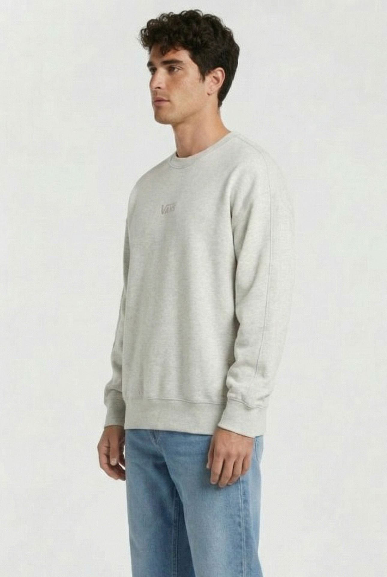 LX PREMIUM CREW FLEECE ASH HEATHER 3