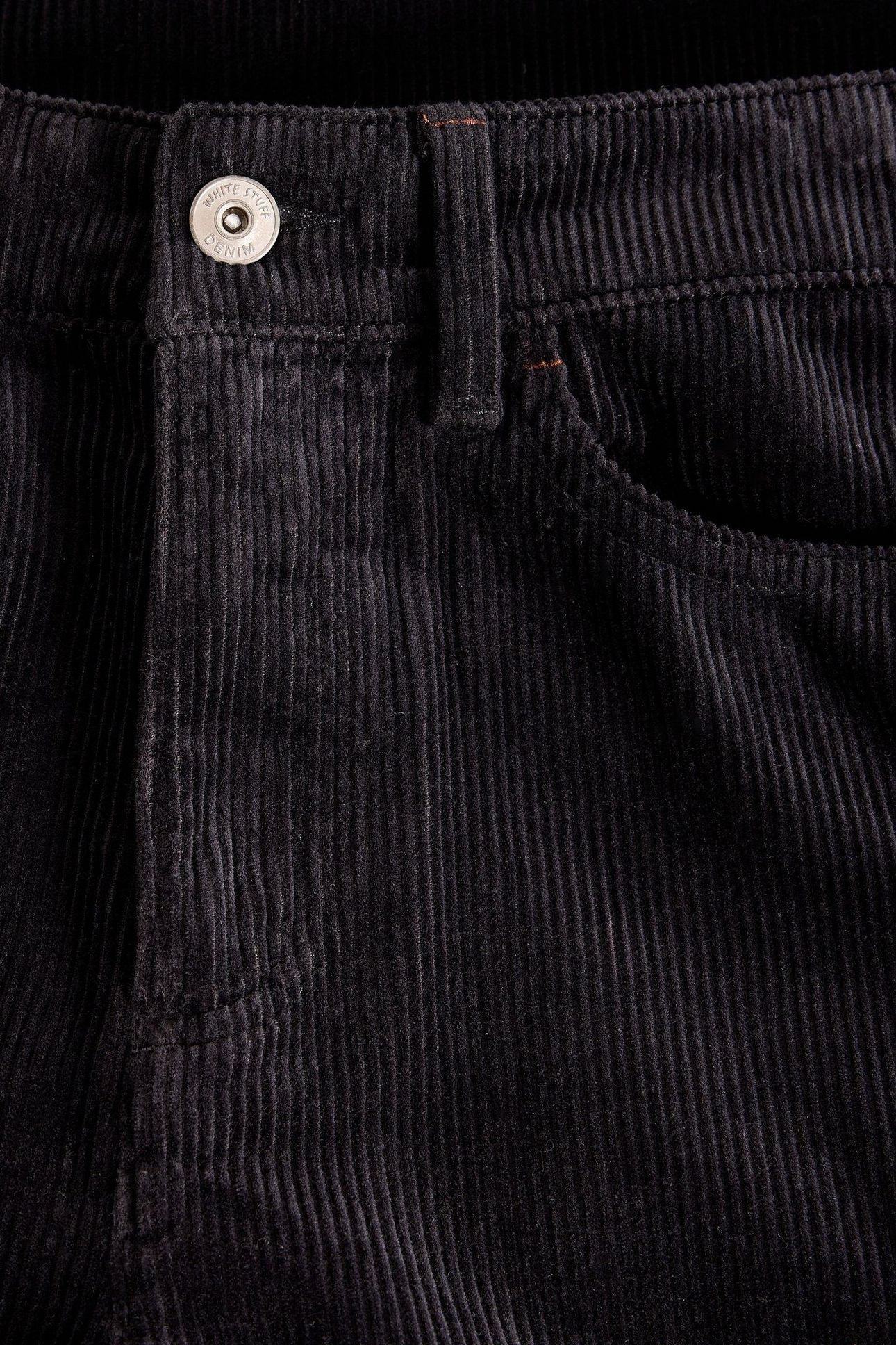 AYLA CORD WIDE LEG TROUSER PURE BLACK 4