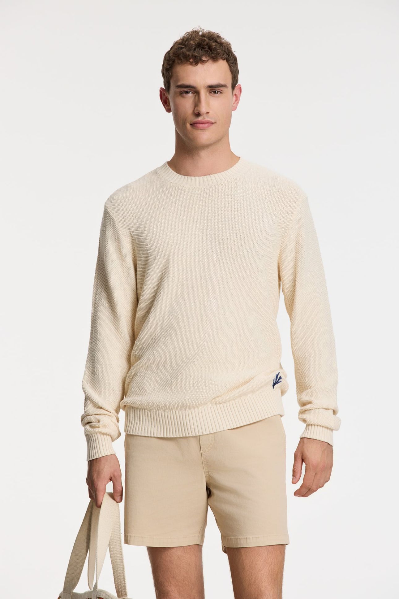 PALMER PULLOVER SOLID BEIGE 1