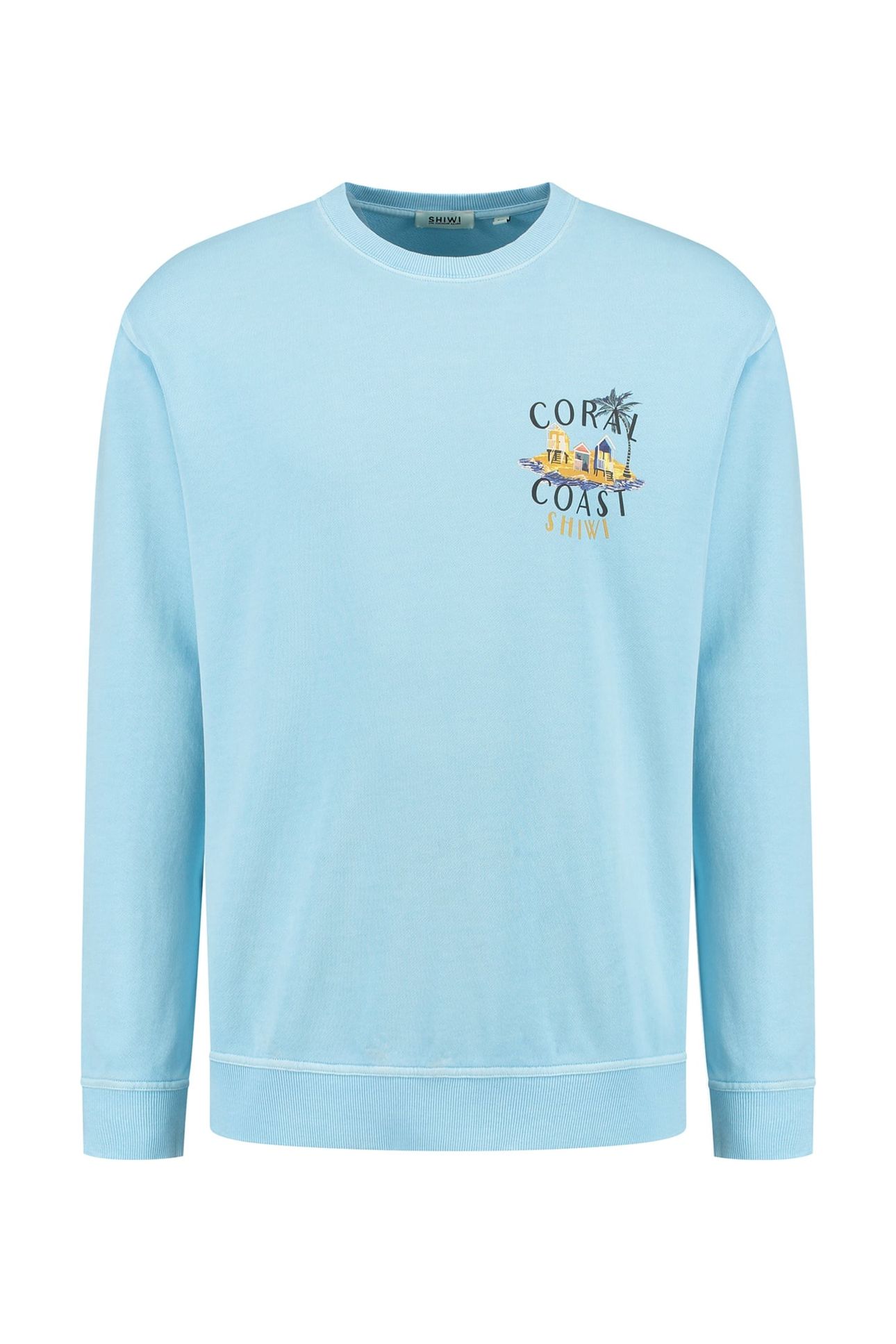 KYLE RELAXED FIT SWEAT SKETCHED ISLAND BLUE SKY 5