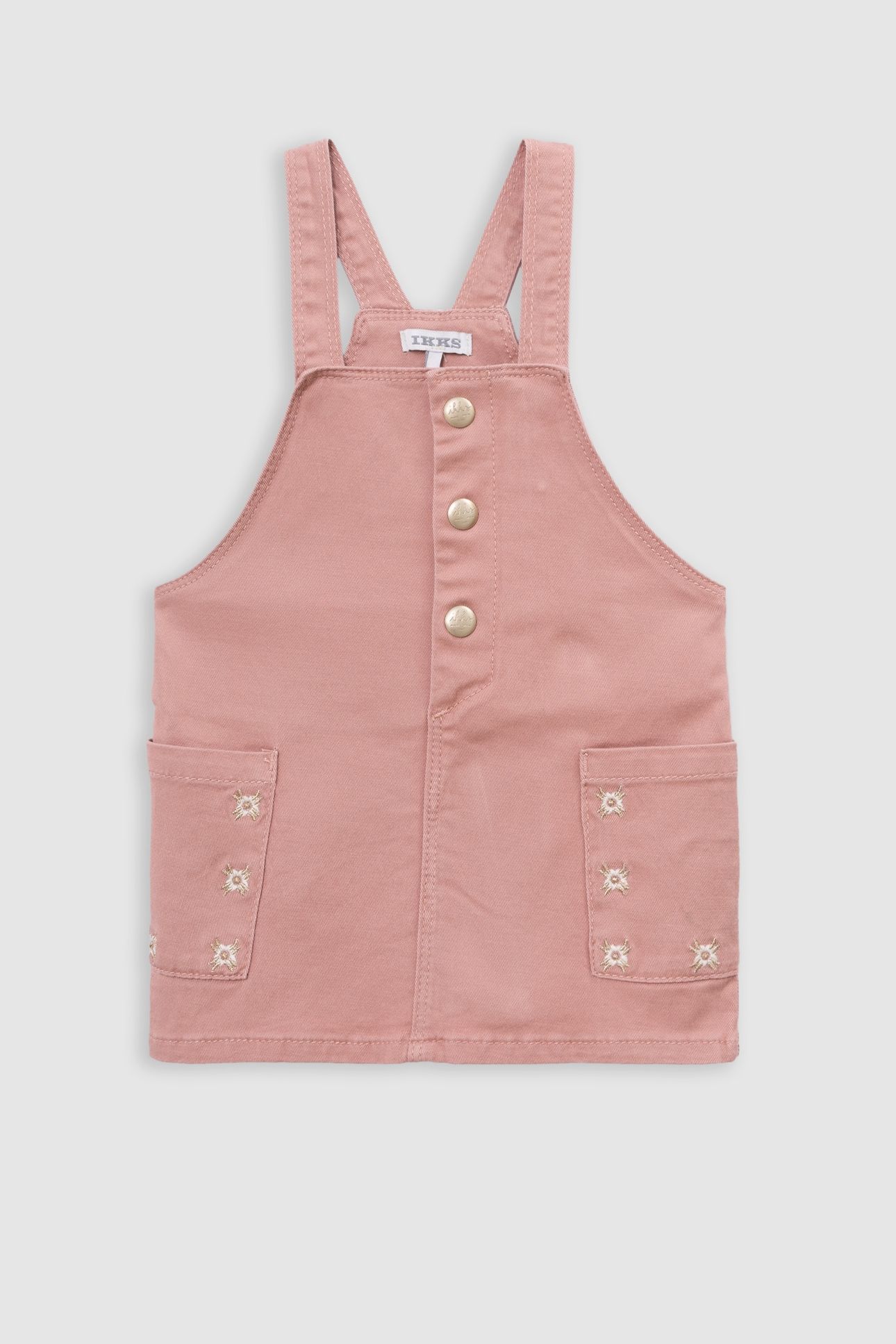 PINK DRESS-SALOPETTE AND ECRU T-SHIRT SET 3
