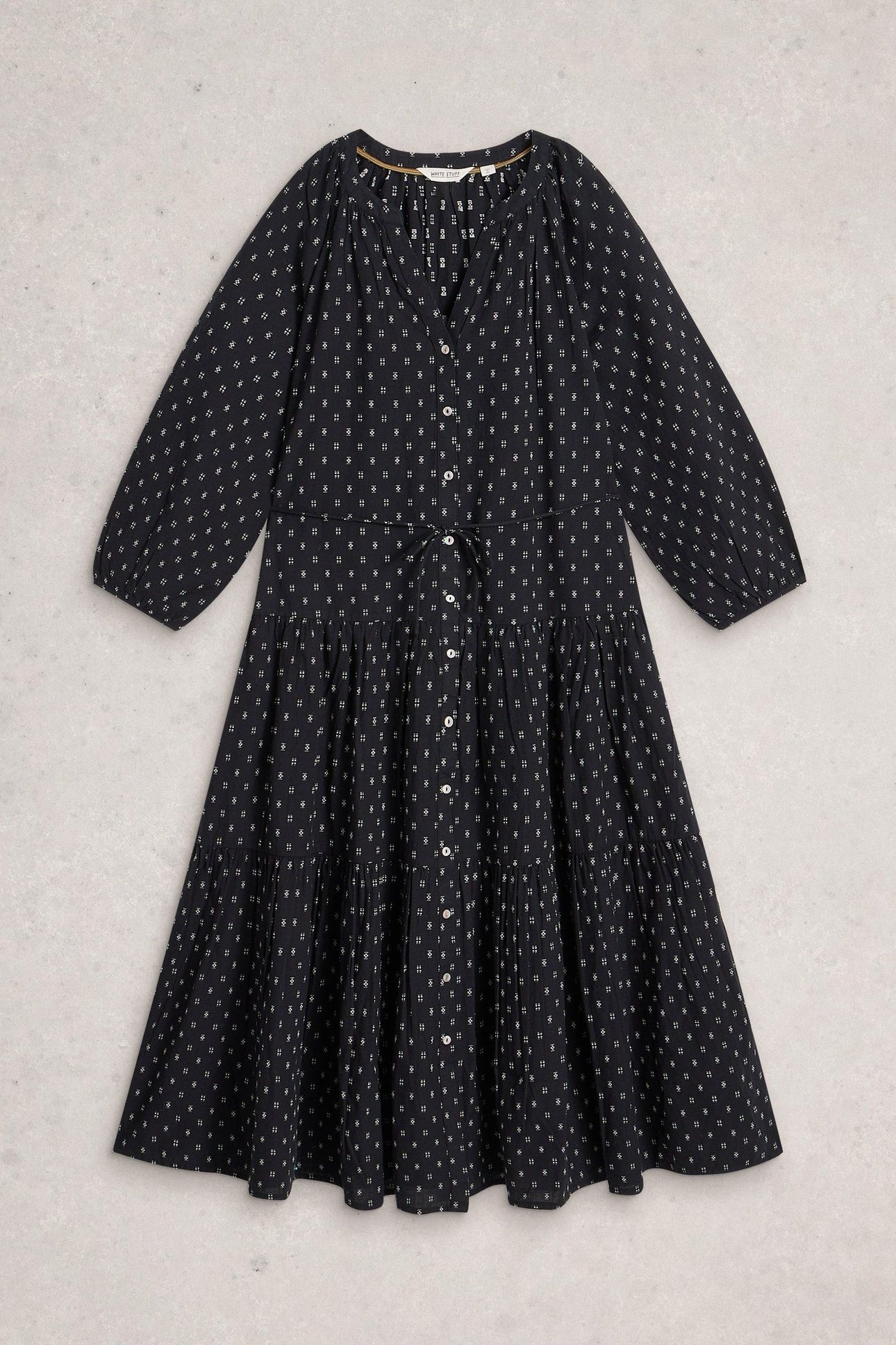 GINA MIDI DRESS BLACK MULTI 3