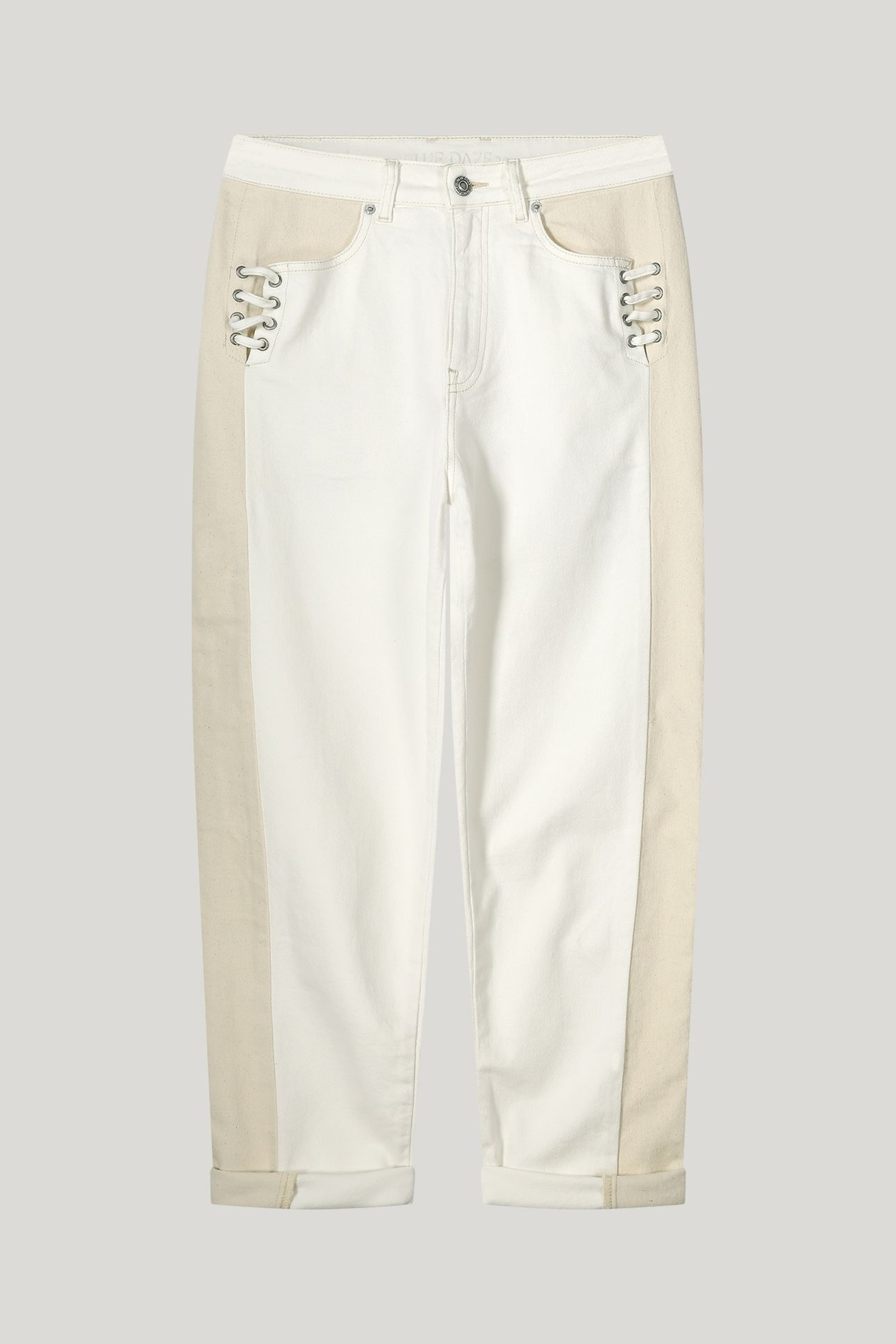 MOM'S FIT JEANS COMFI COTTON TWILL WHITE DENIM 3