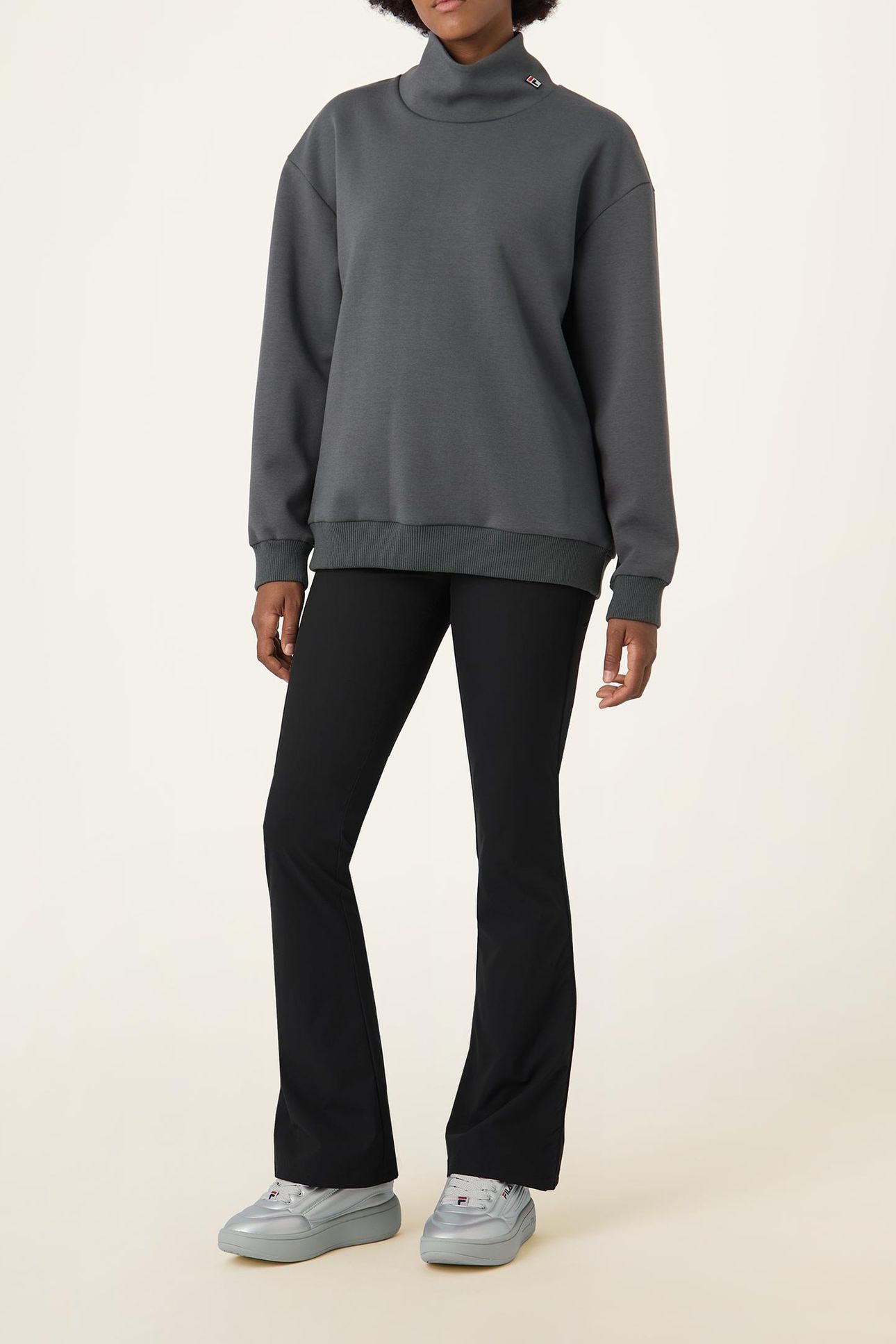 SIMONETTA FLARED 4-WAY STRETCH PANTS BLACK 2
