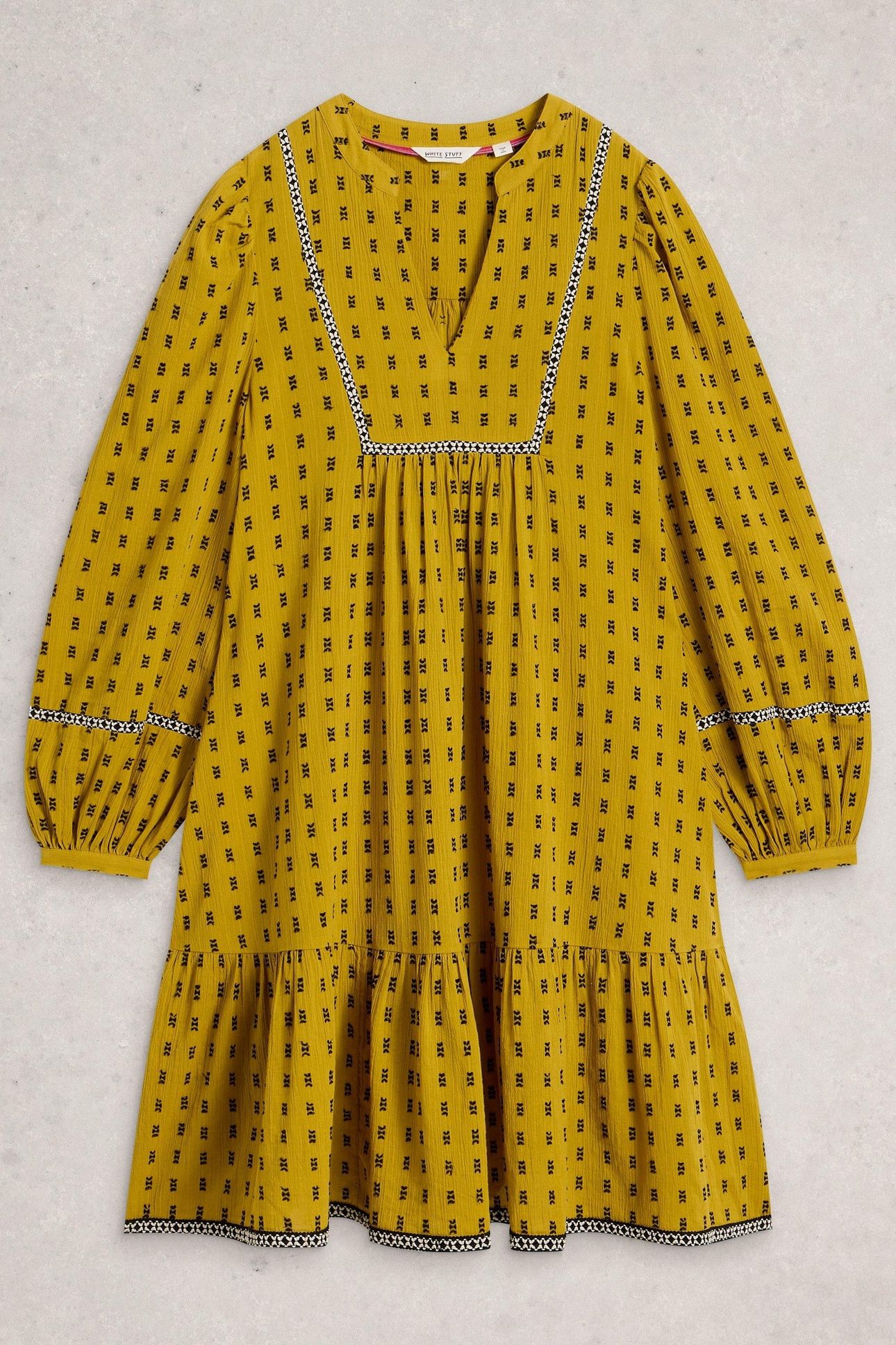 ORLA EMBROIDERED DRESS CHARTREUSE MULTI 4