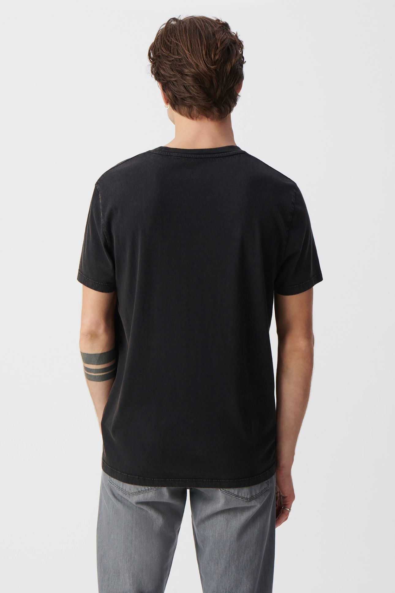 BLACK ORGANIC COTTON T-SHIRT WITH XL DRAGON IMAGE 4