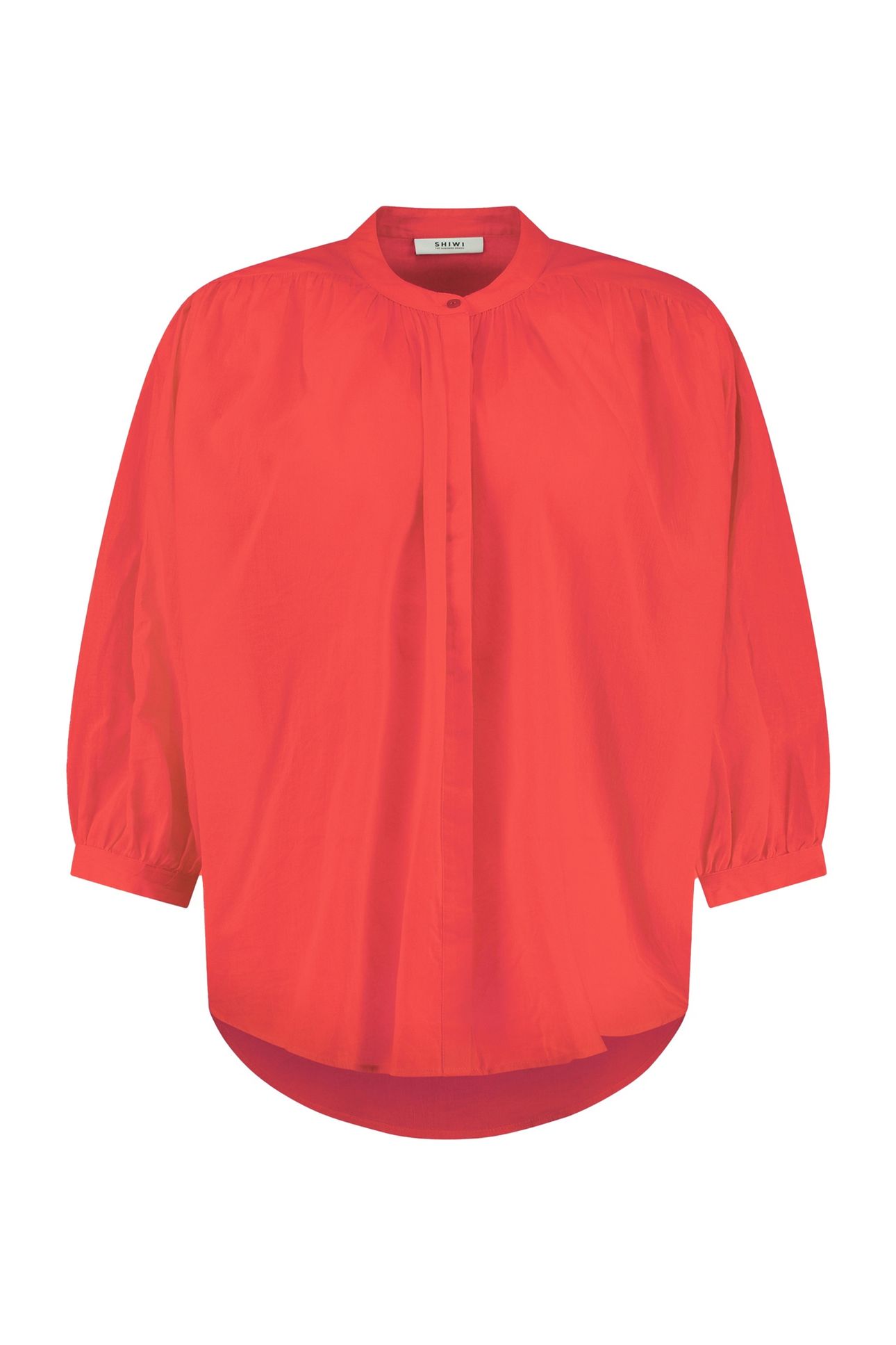 EVELYN BLOUSE RED HIBISCUS 8