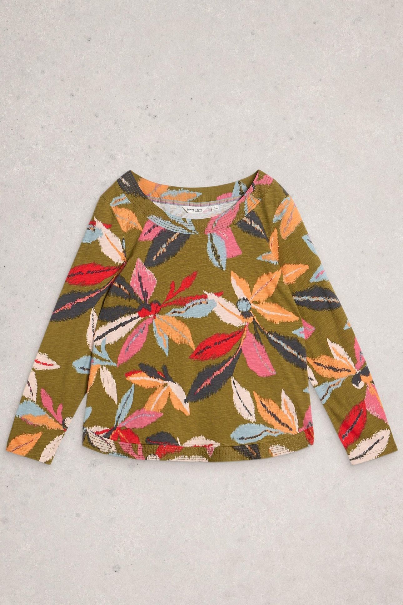 WEAVER LS TEE KHAKI GREEN 3