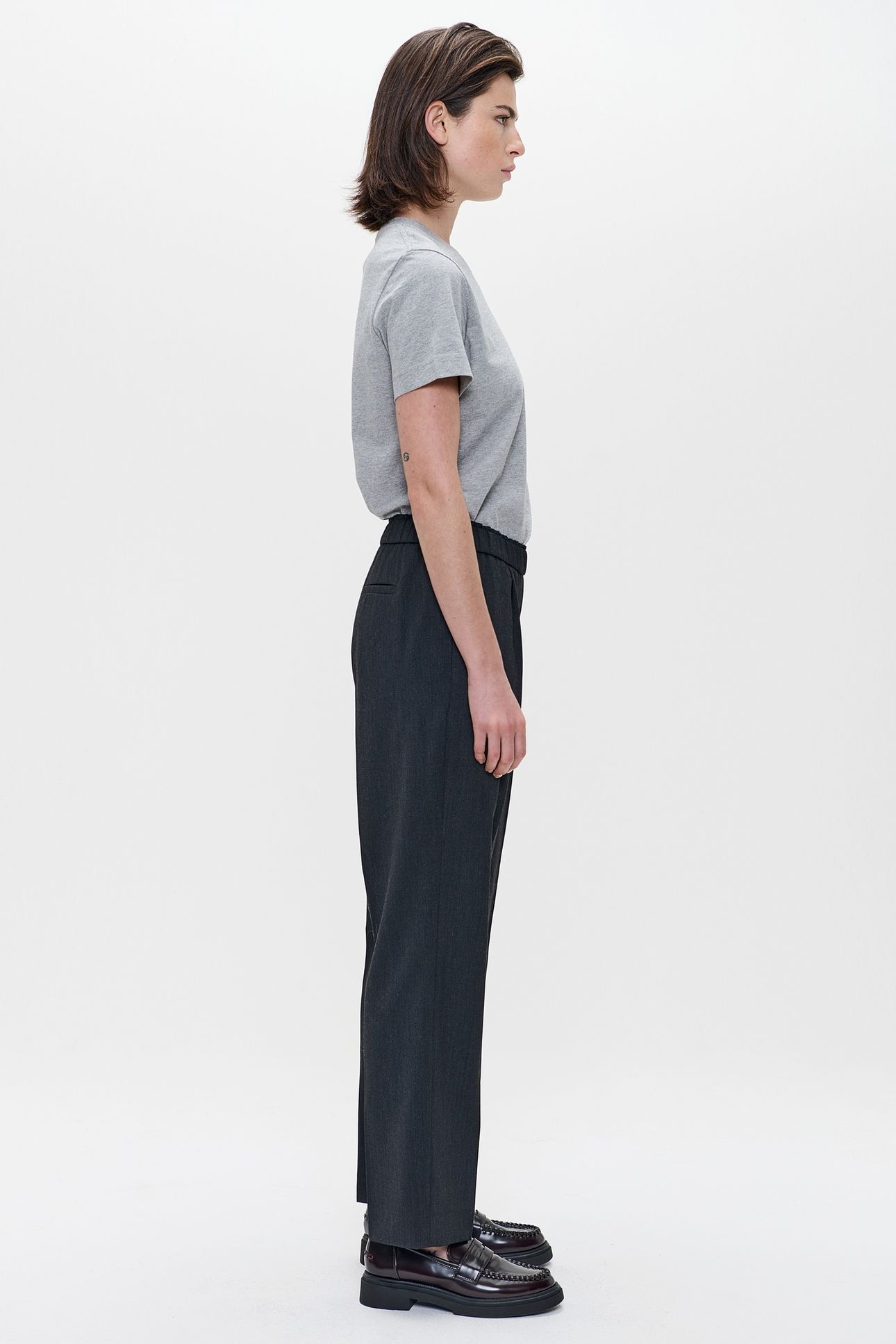 WOOL MIX RELAXED CHINO OFF BLACK 3
