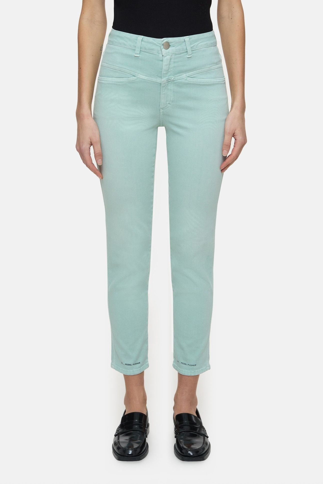 PEDAL PUSHER JEANS GREEN WEED 1