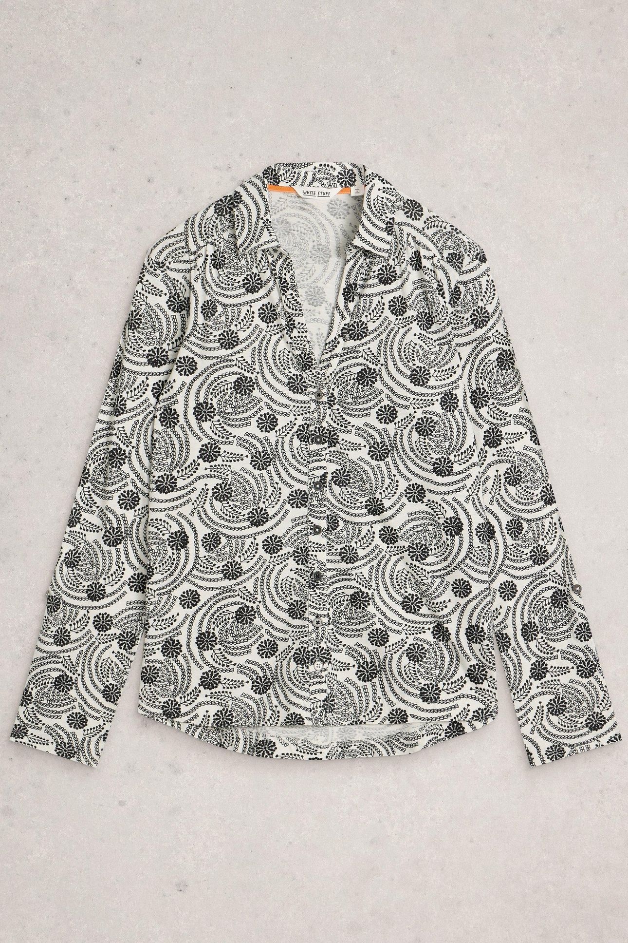 ANNIE JERSEY SHIRT WHITE PRINT 3