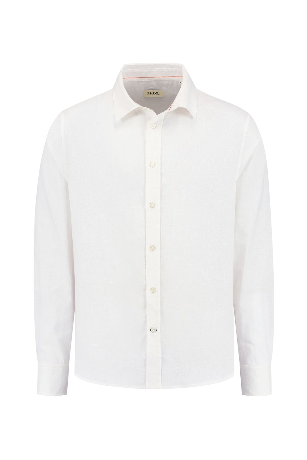 RICK LINEN LONG SLEEVE SHIRT SOLID WHITE 5
