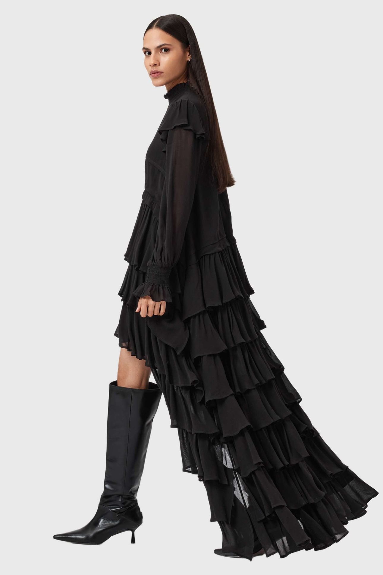 CAVARLY LS MAXI DRES BLACK 4