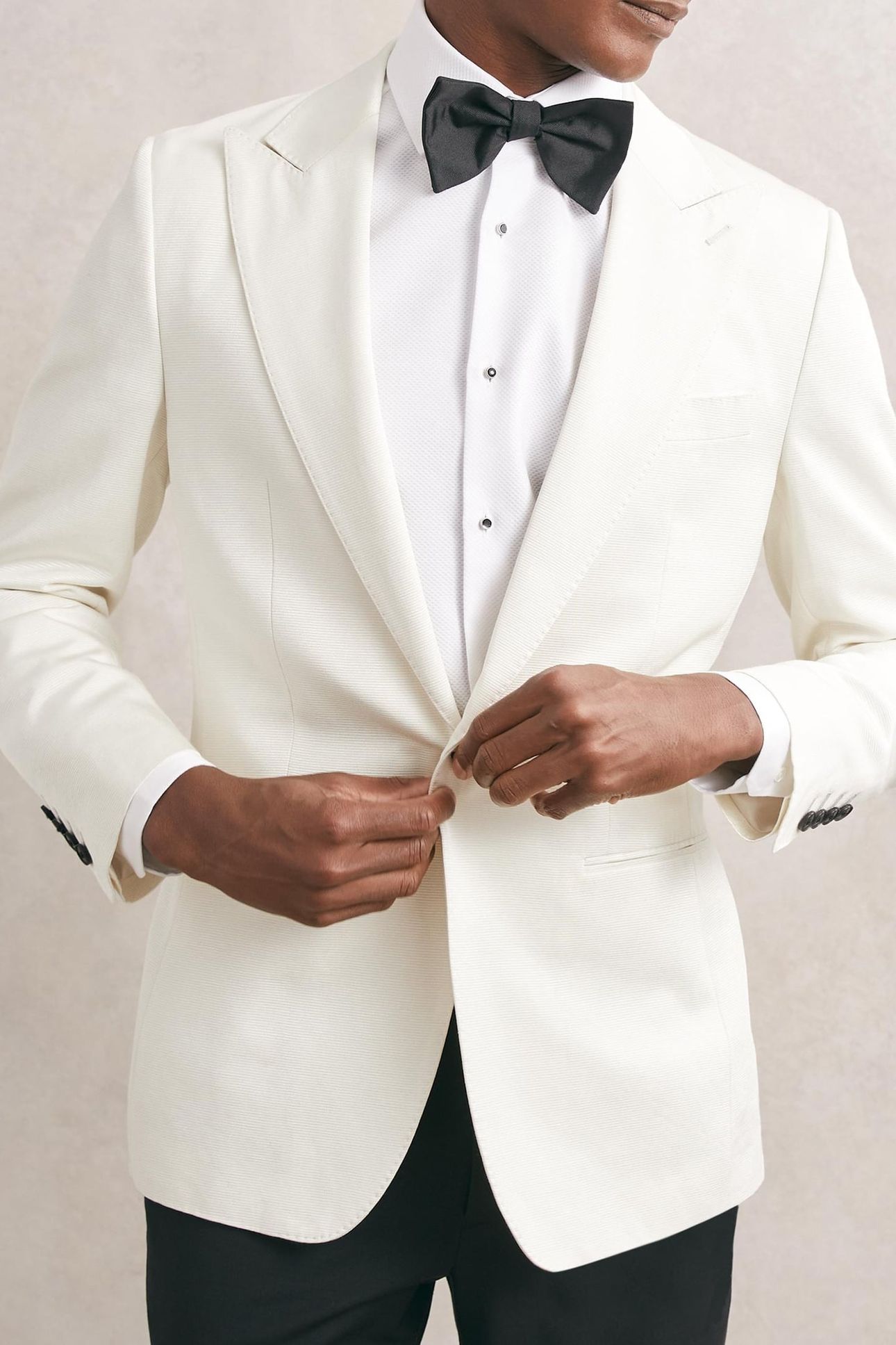 SB 1B PEAK TEXTURE BLAZER IVORY 1