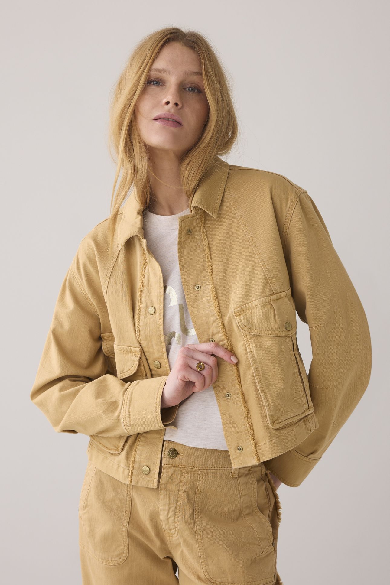 JACKET DRY STRETCH TWILL SOFT CAMEL 2