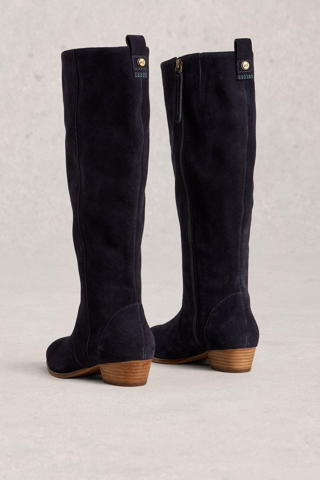 WILLOW SUEDE KNEE HIGH BOOT DARK NAVY 2