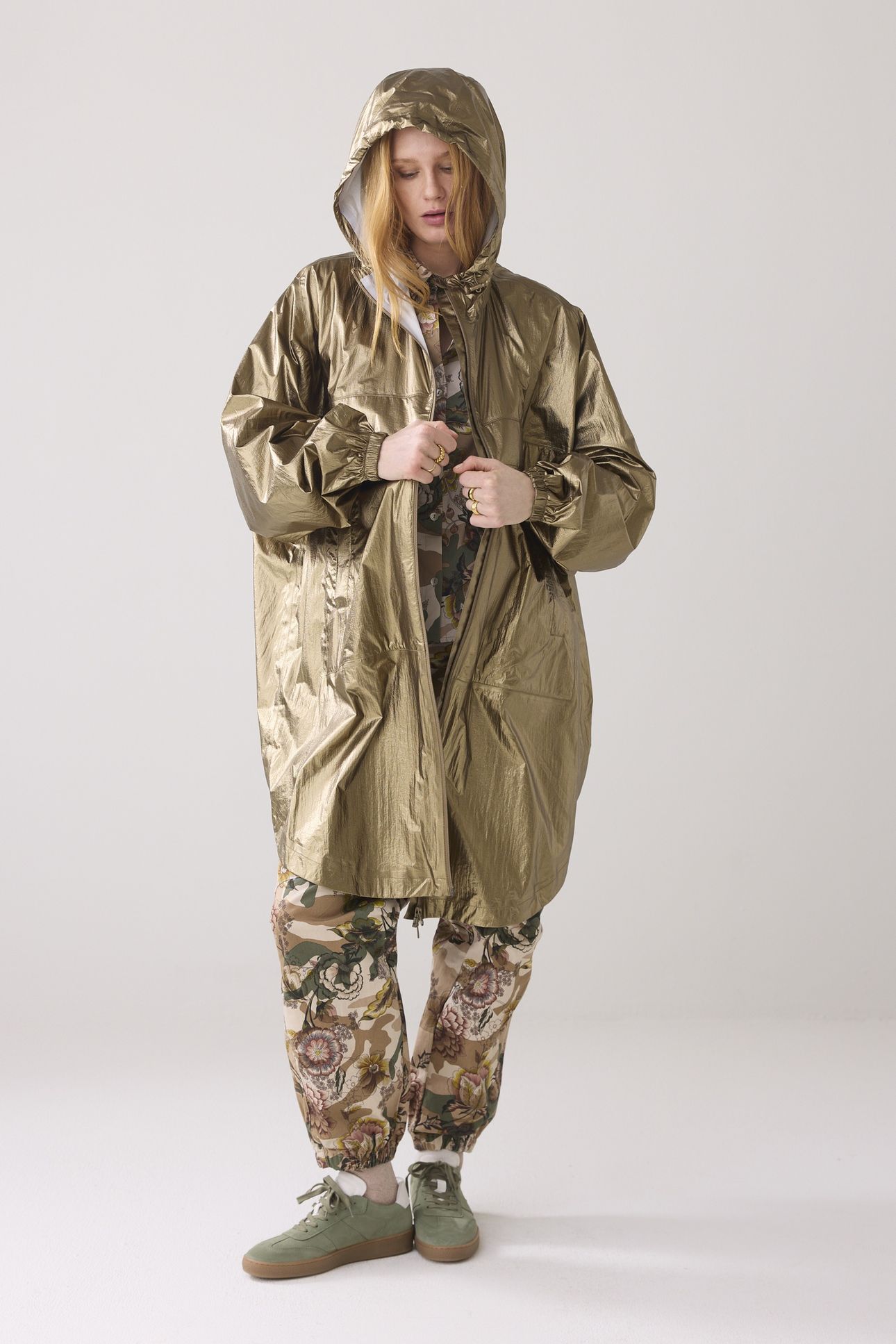 COAT METALLIC RAIN COMBAT GREEN 2