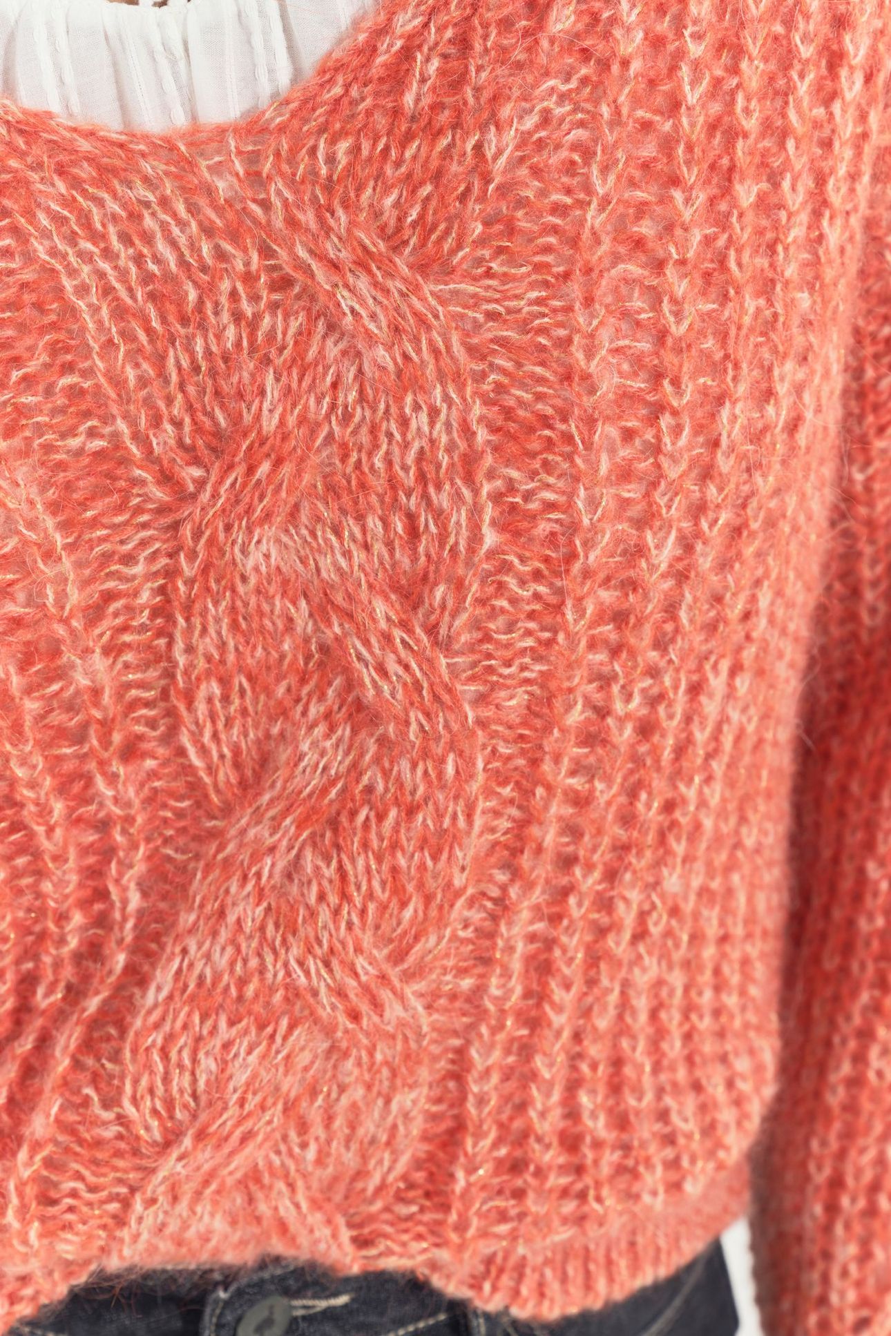 TIAGO - ORANGE REVERSIBLE KNIT SWEATER FRONT/BACK 8