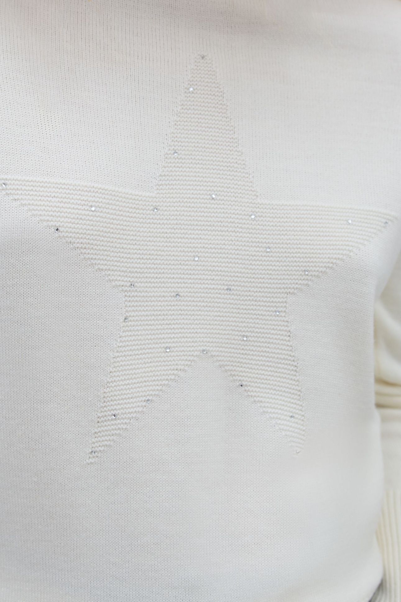 ECRU STAR KNIT SWEATER IKKS X DUVILLARD WOMAN 4