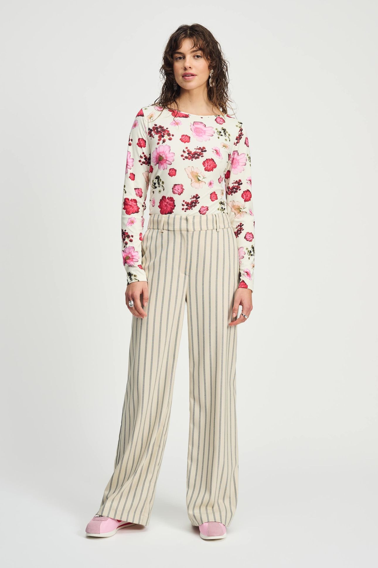 PANTS - STRIPED CREAM BEIGE 1
