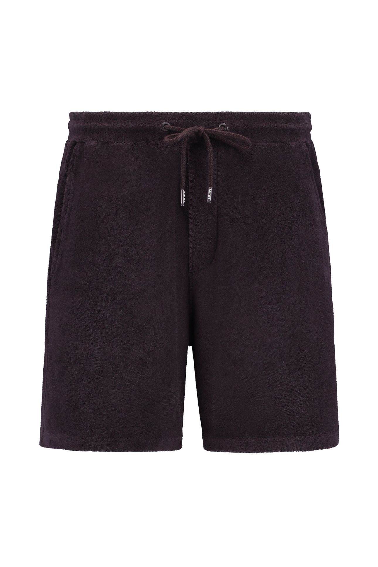 EVAN TOWELING SHORTS SOLID PURPLE ROCK 8