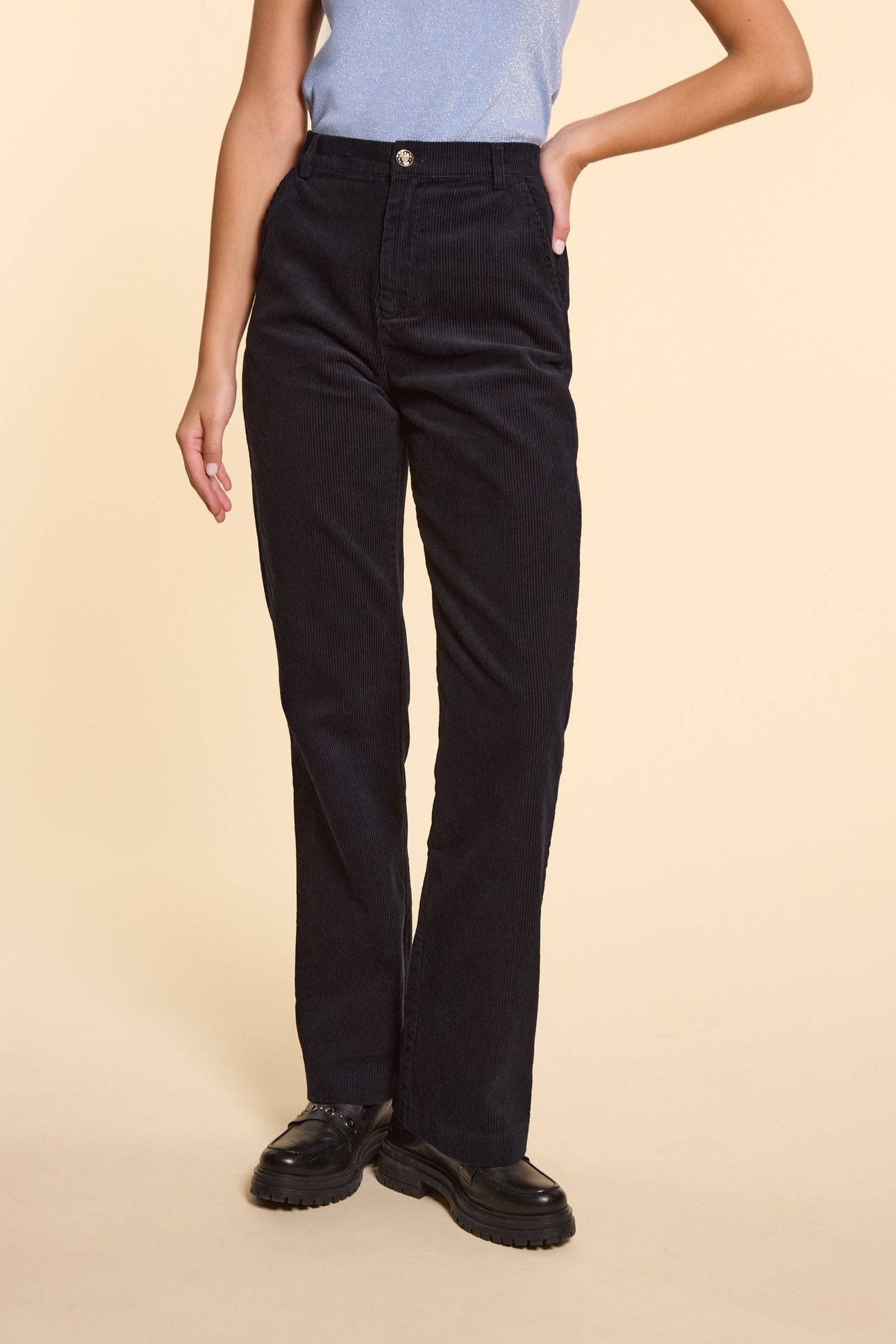 NAVY DROP-FRONT SUIT TROUSERS MARINE 2