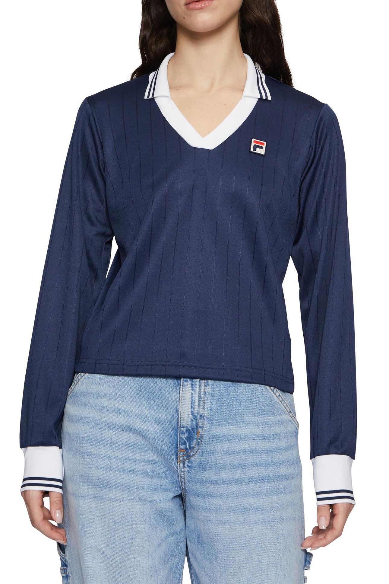LAWE LONGSLEEVE POLO BLACK IRIS 1