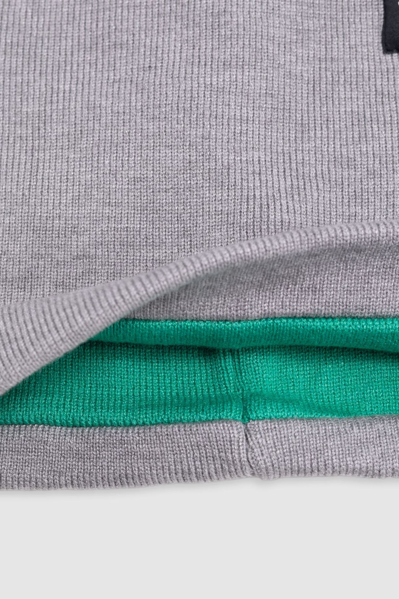 BOY'S GREY RECYCLED KNIT RUBBER LOGO SNOOD 5