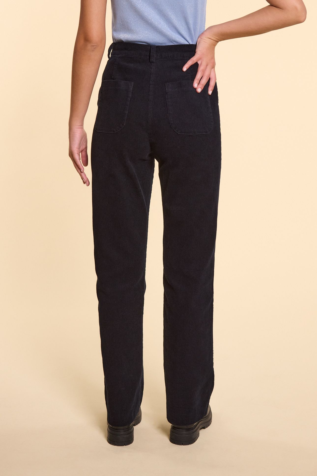 NAVY DROP-FRONT SUIT TROUSERS MARINE 4