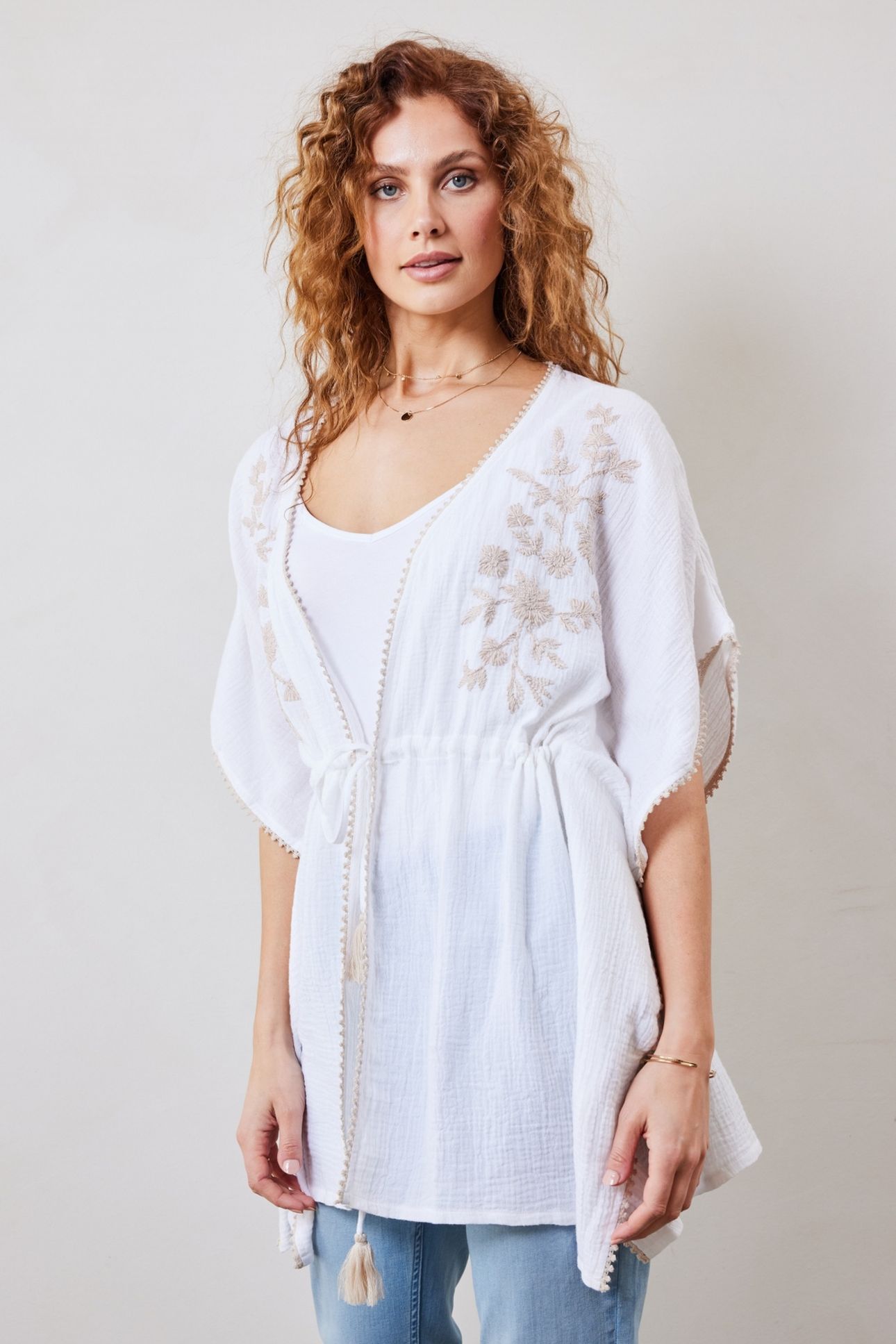 KAFTAN EMBRO IN OFFWHITE 2