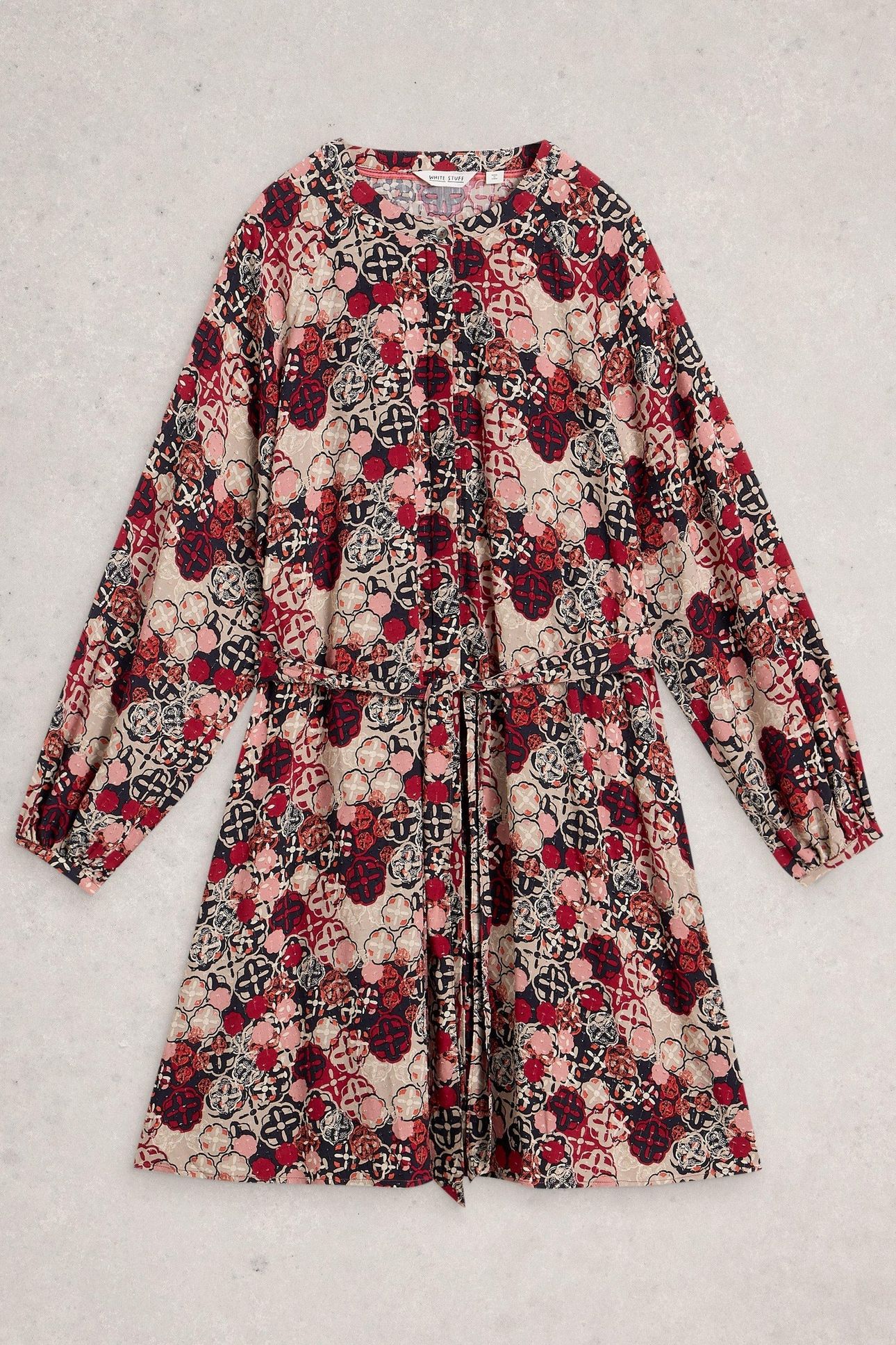 MONIQUE DRESS RED MULTI 3