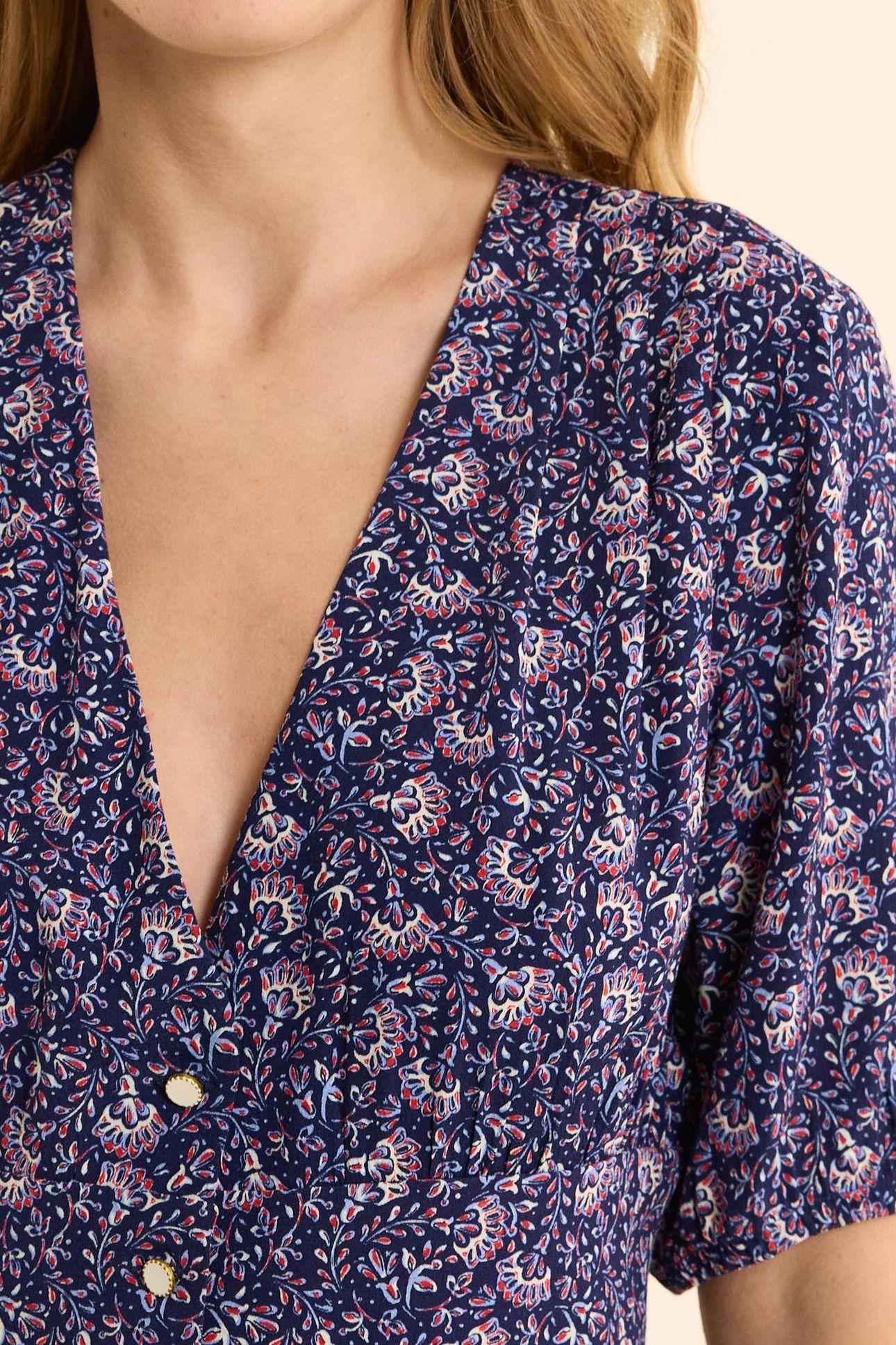 NAVY DRESS WITH ROCK FLORAL PRINT MARINE 6
