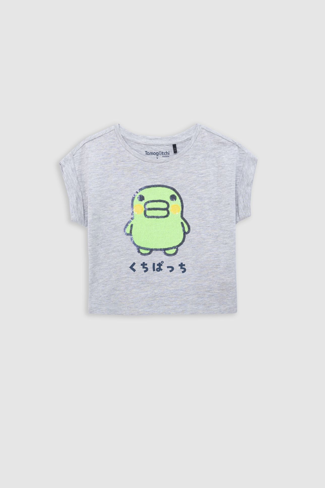 SEQUINED GREY T-SHIRT TAMAGOTCHI X IKKS 1