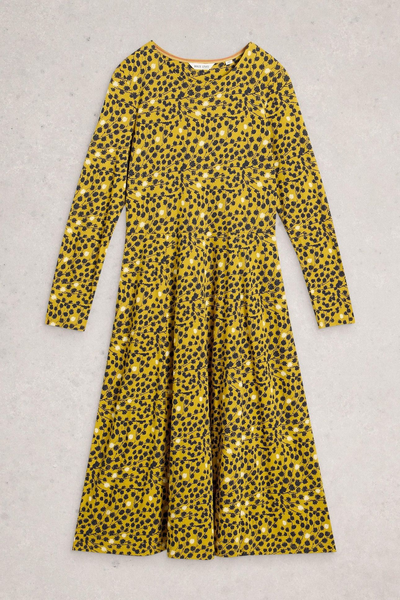 MADELINE JERSEY DRESS CHARTREUSE MULTI 3